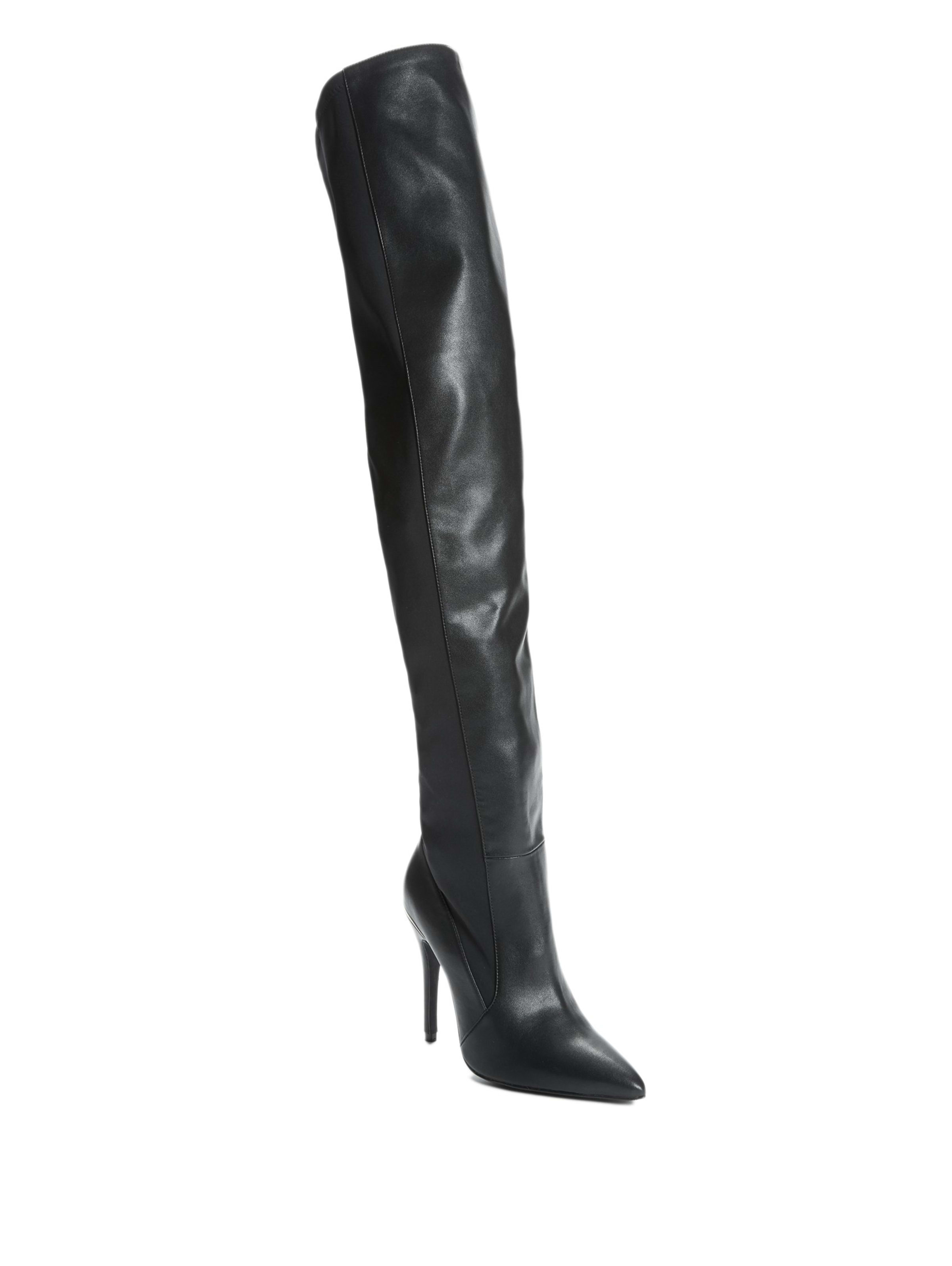 guess thigh high leather boots