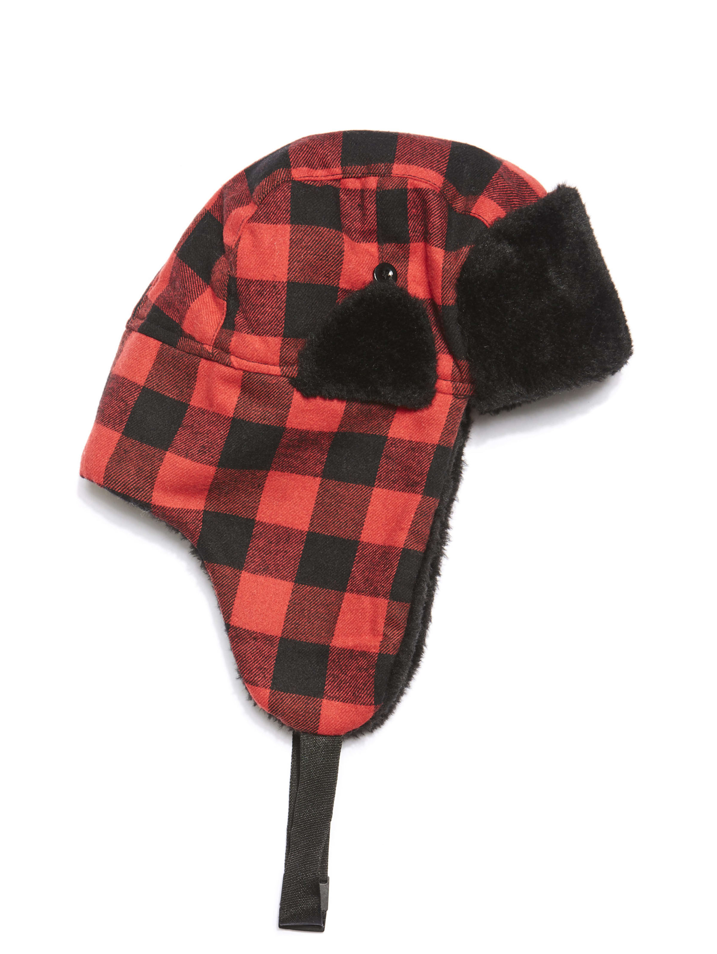 boys red trapper hat