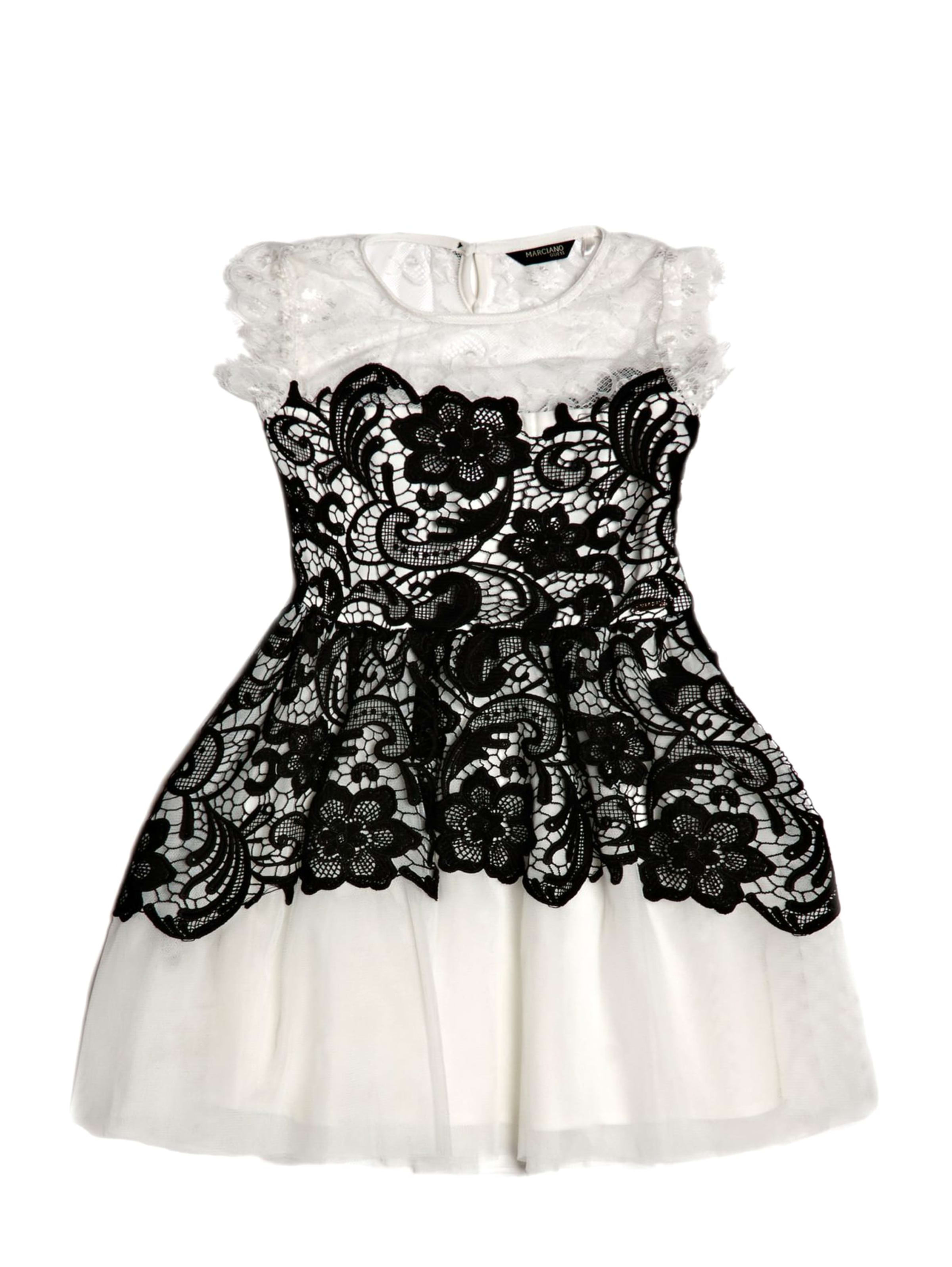 guess lace fit and flare dress