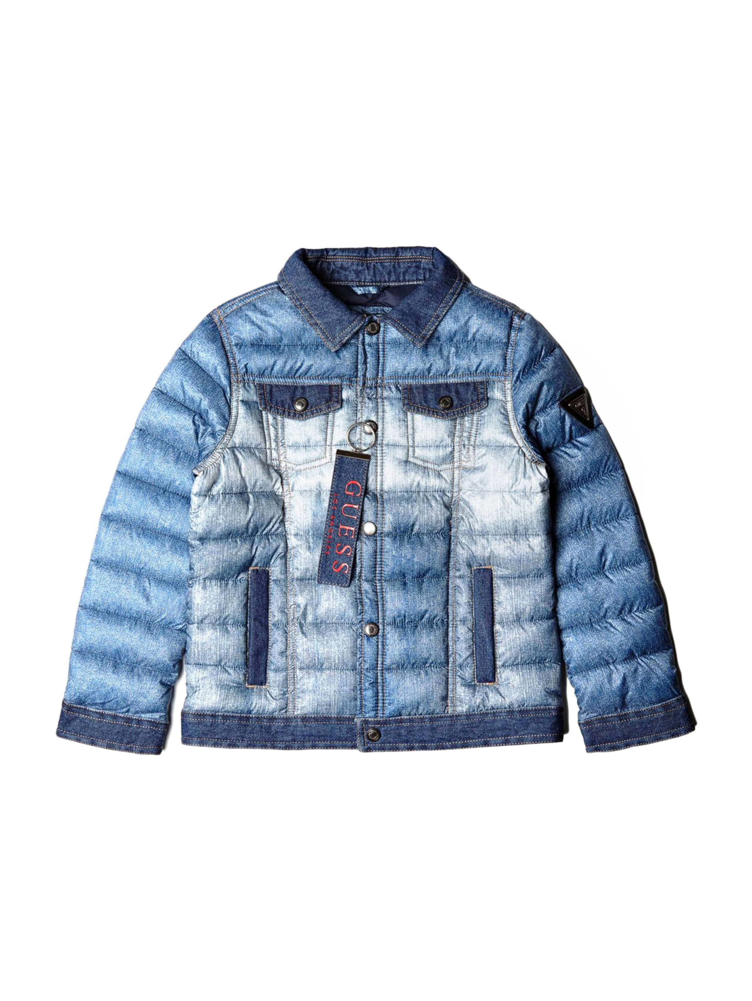 guess denim puffer jacket