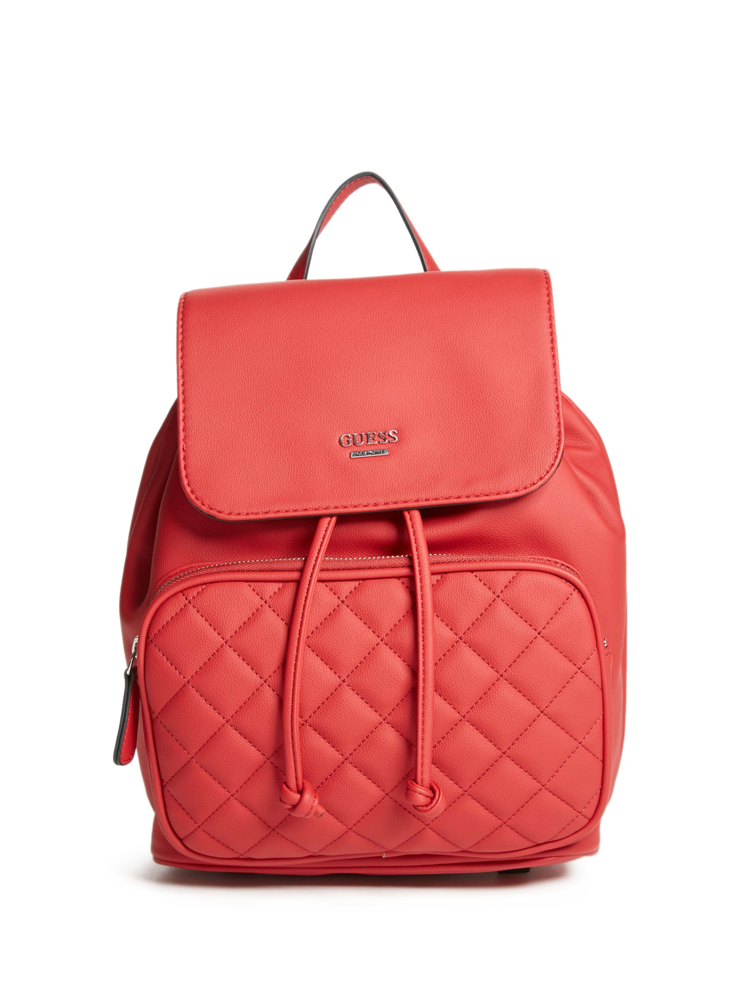 guess red backpack