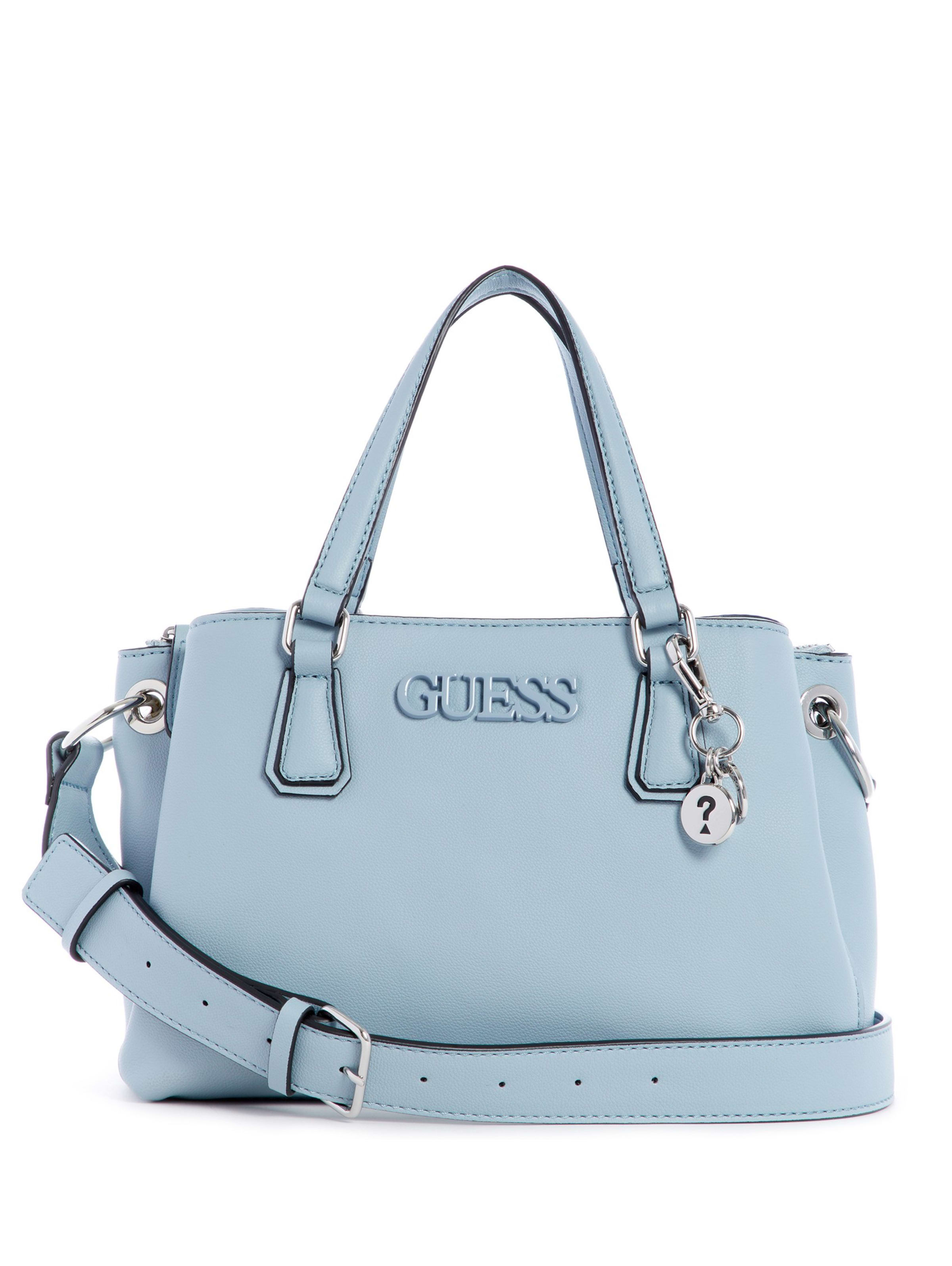 blue guess purse