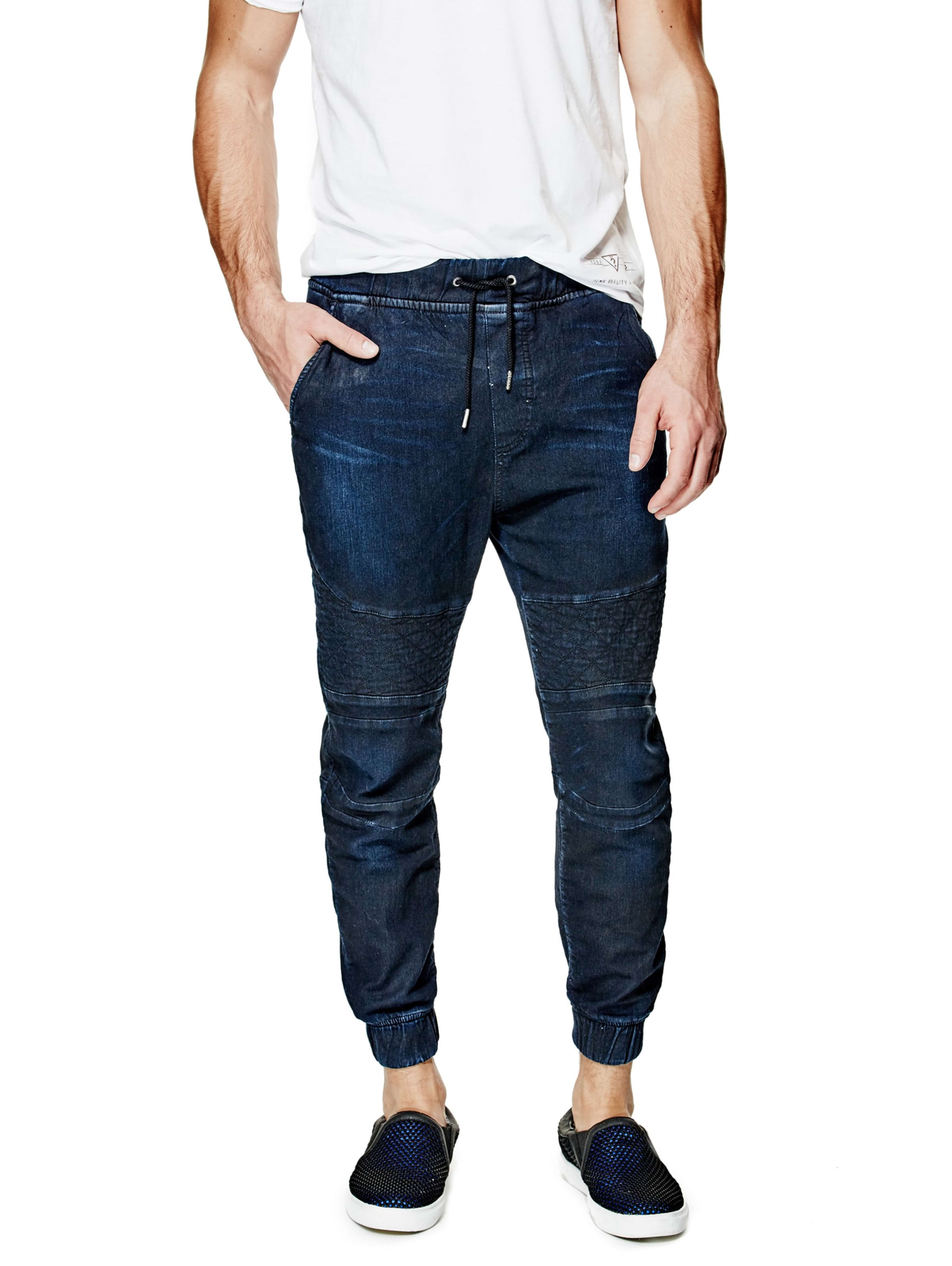 denim moto joggers