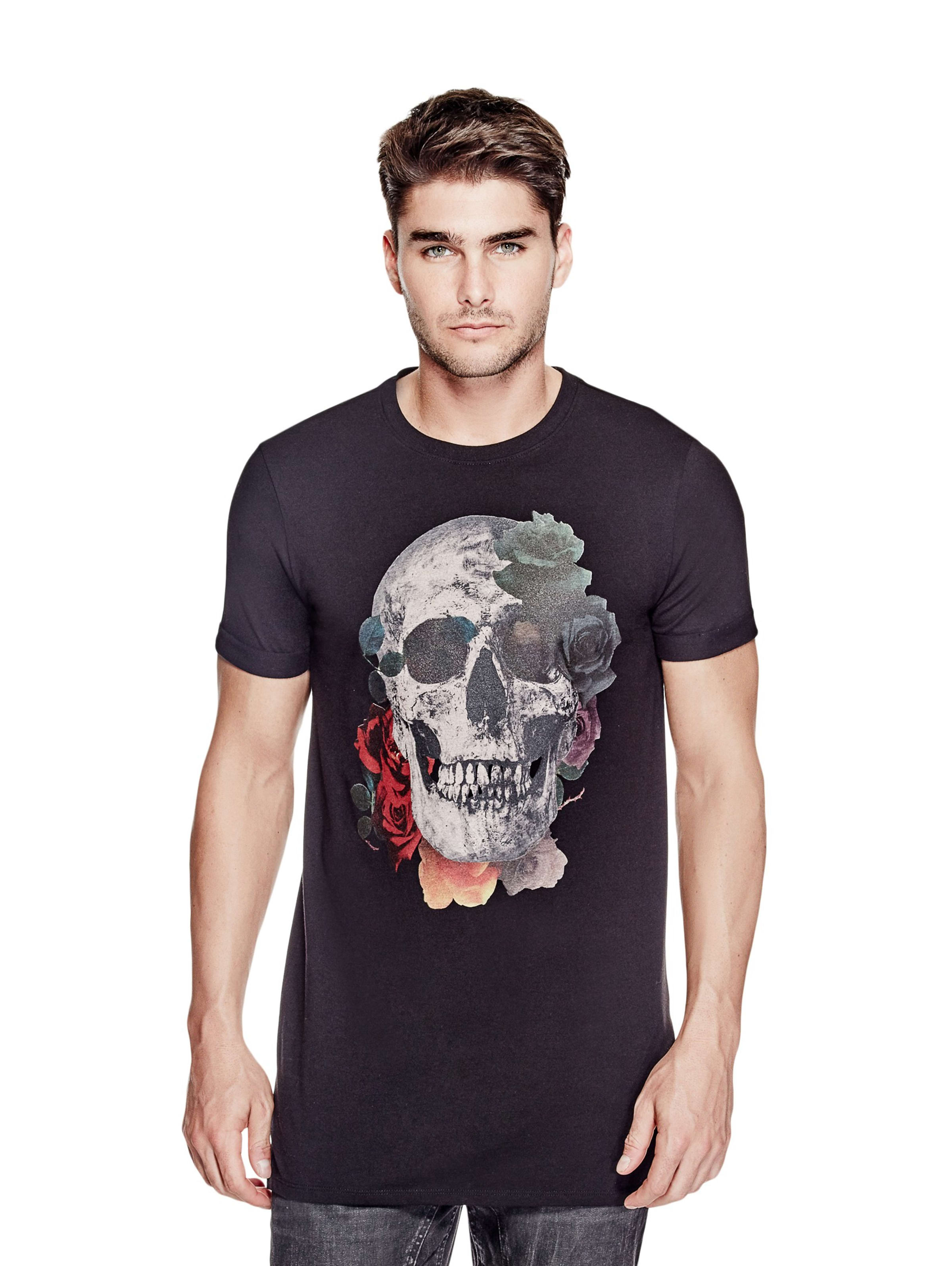 guess skull t shirt