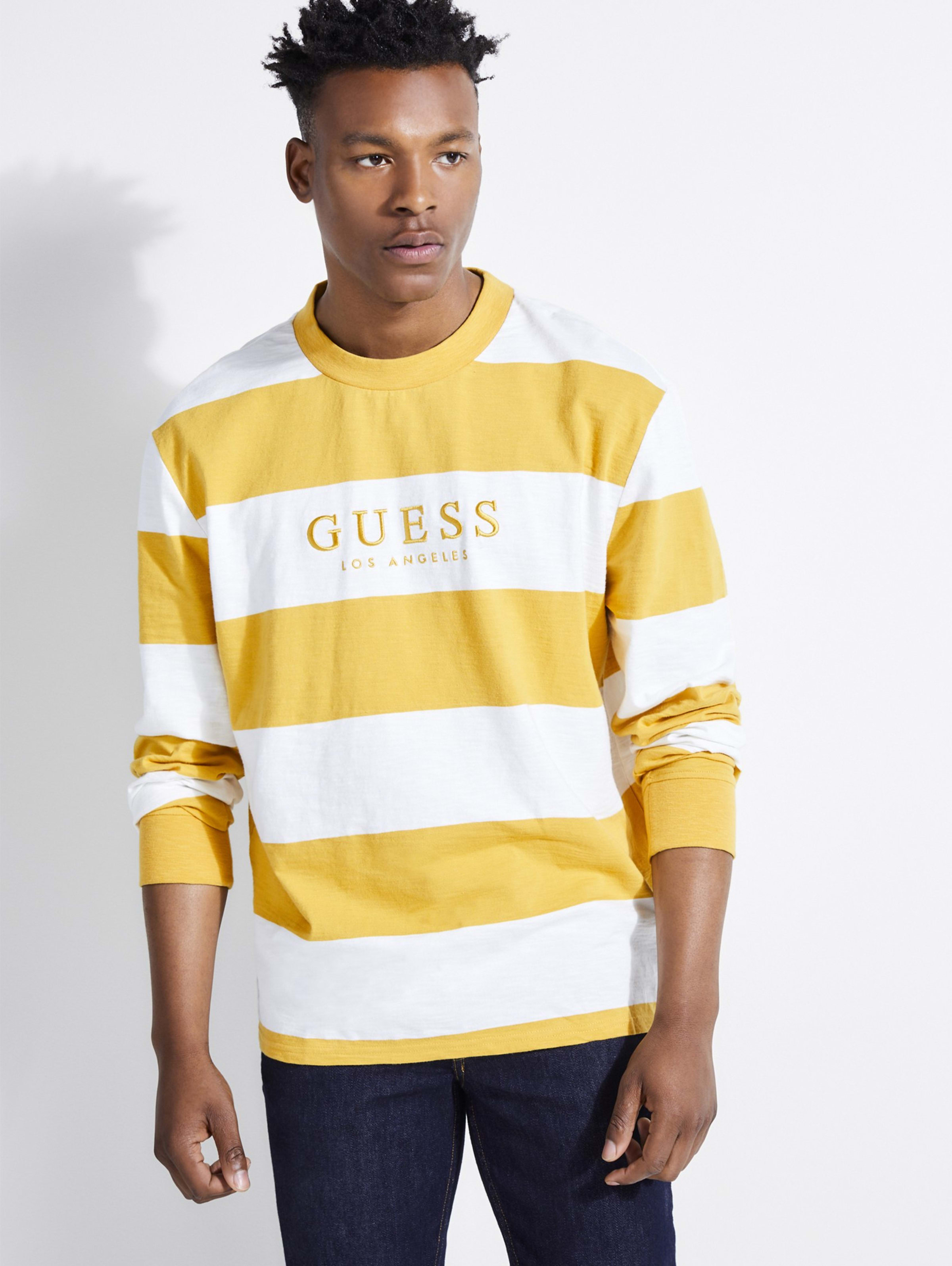 guess oversized striped shirt