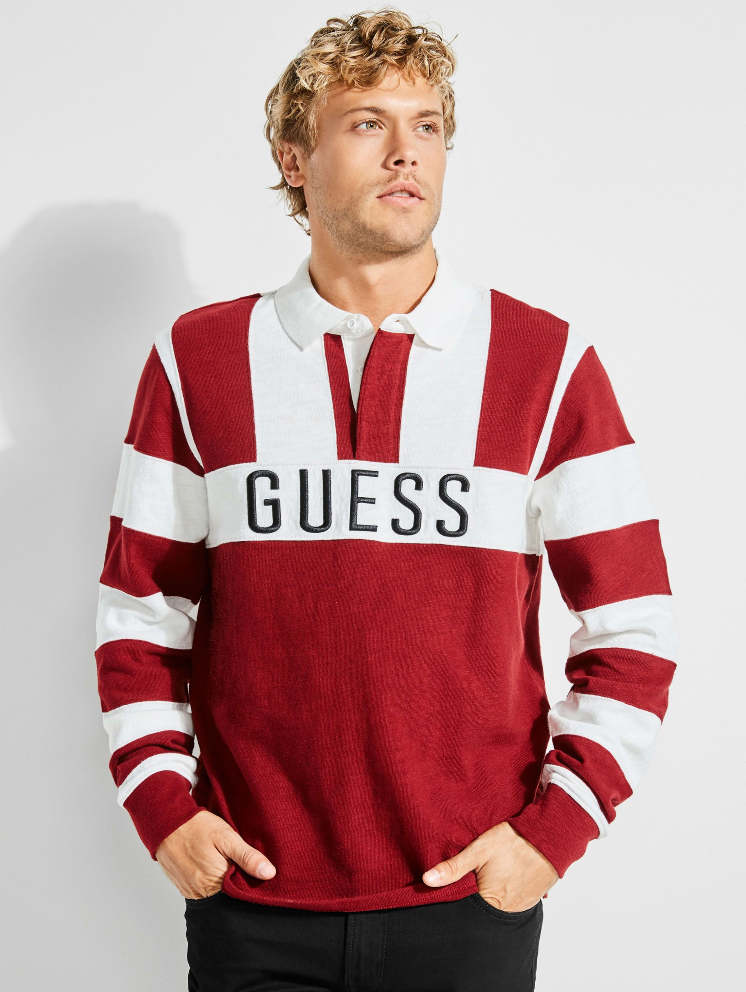 guess color block shirt