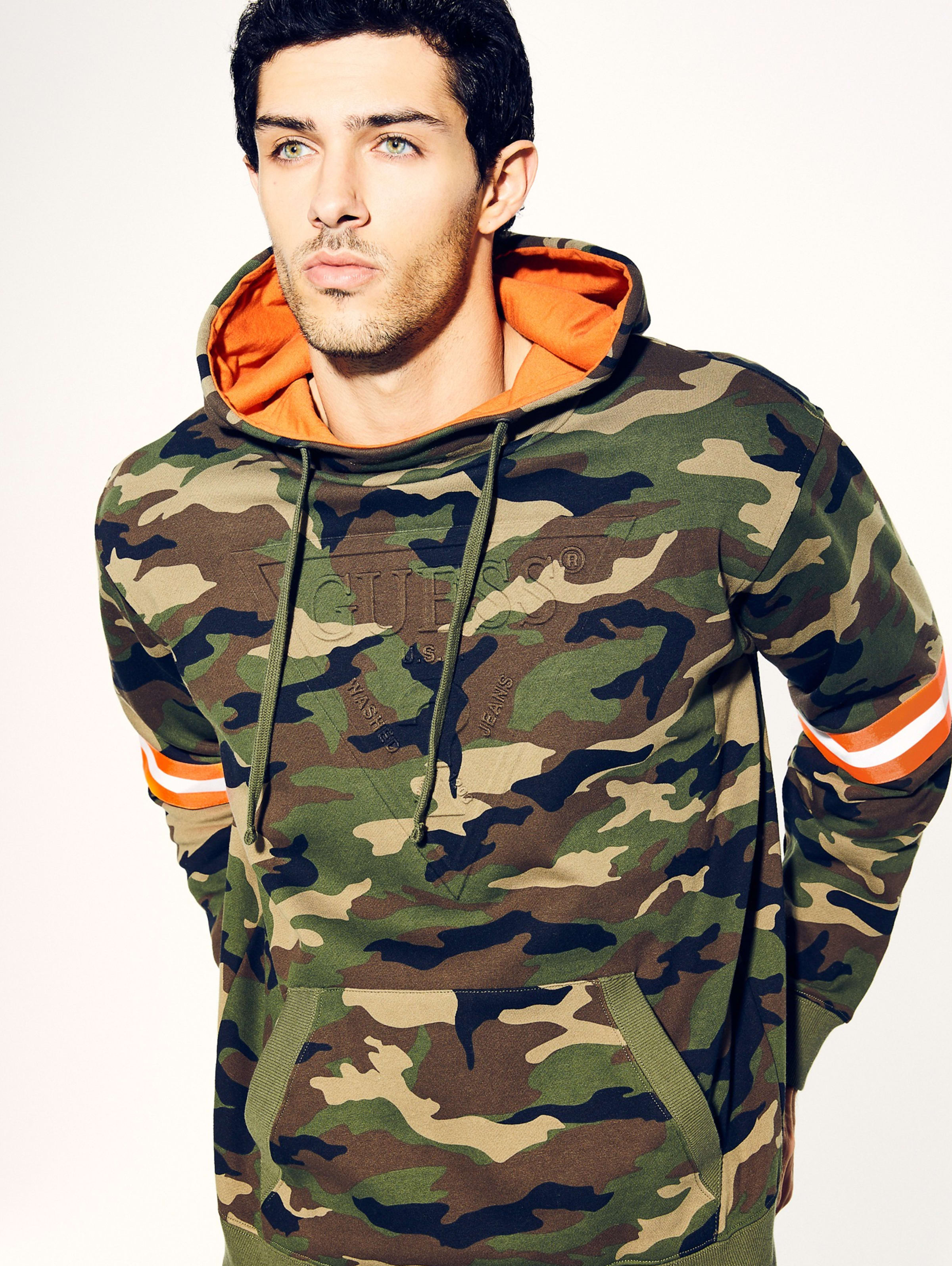 neon camo hoodie