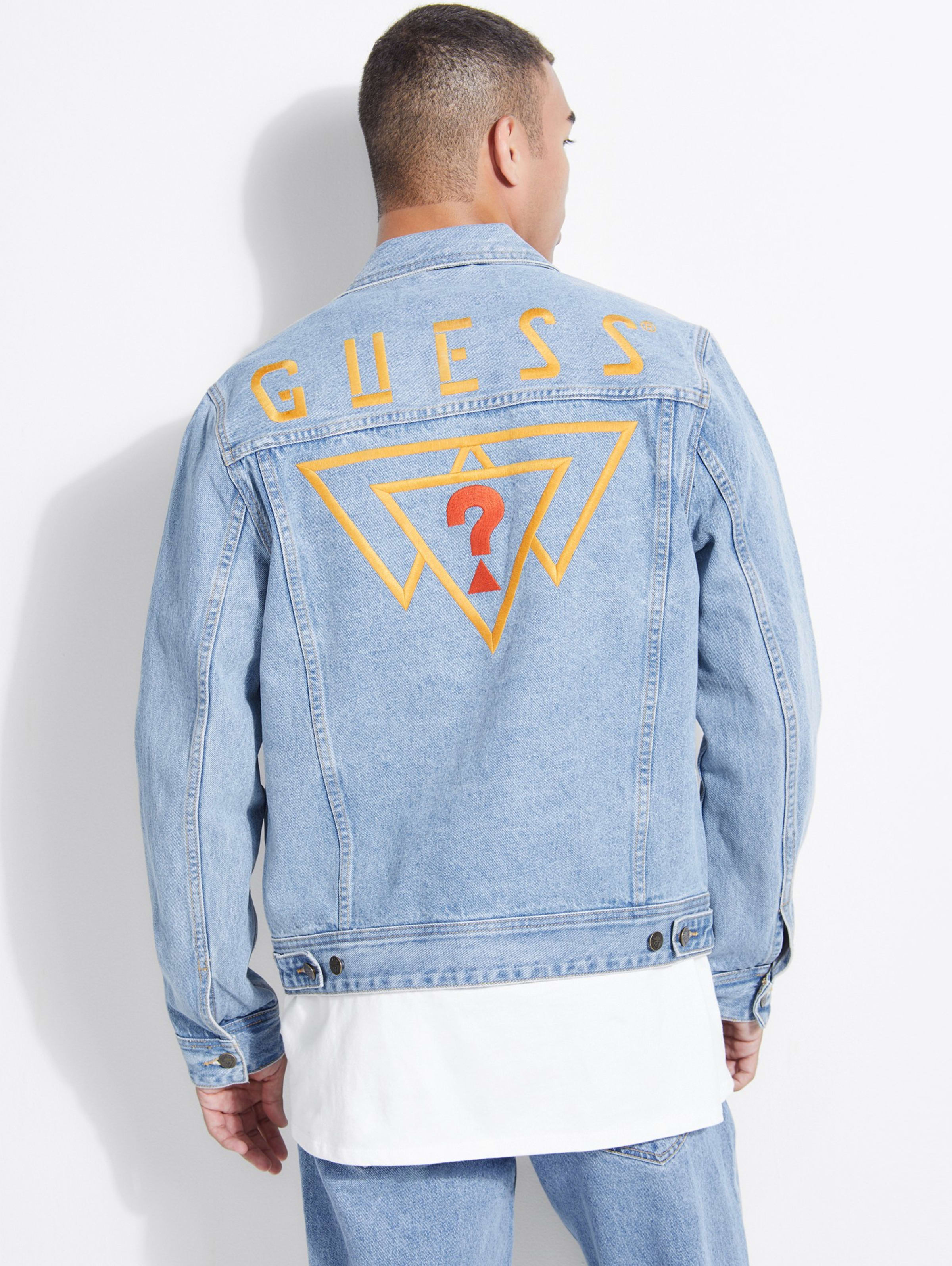 Guess Originals Triple Logo Denim Jacket Guess Com