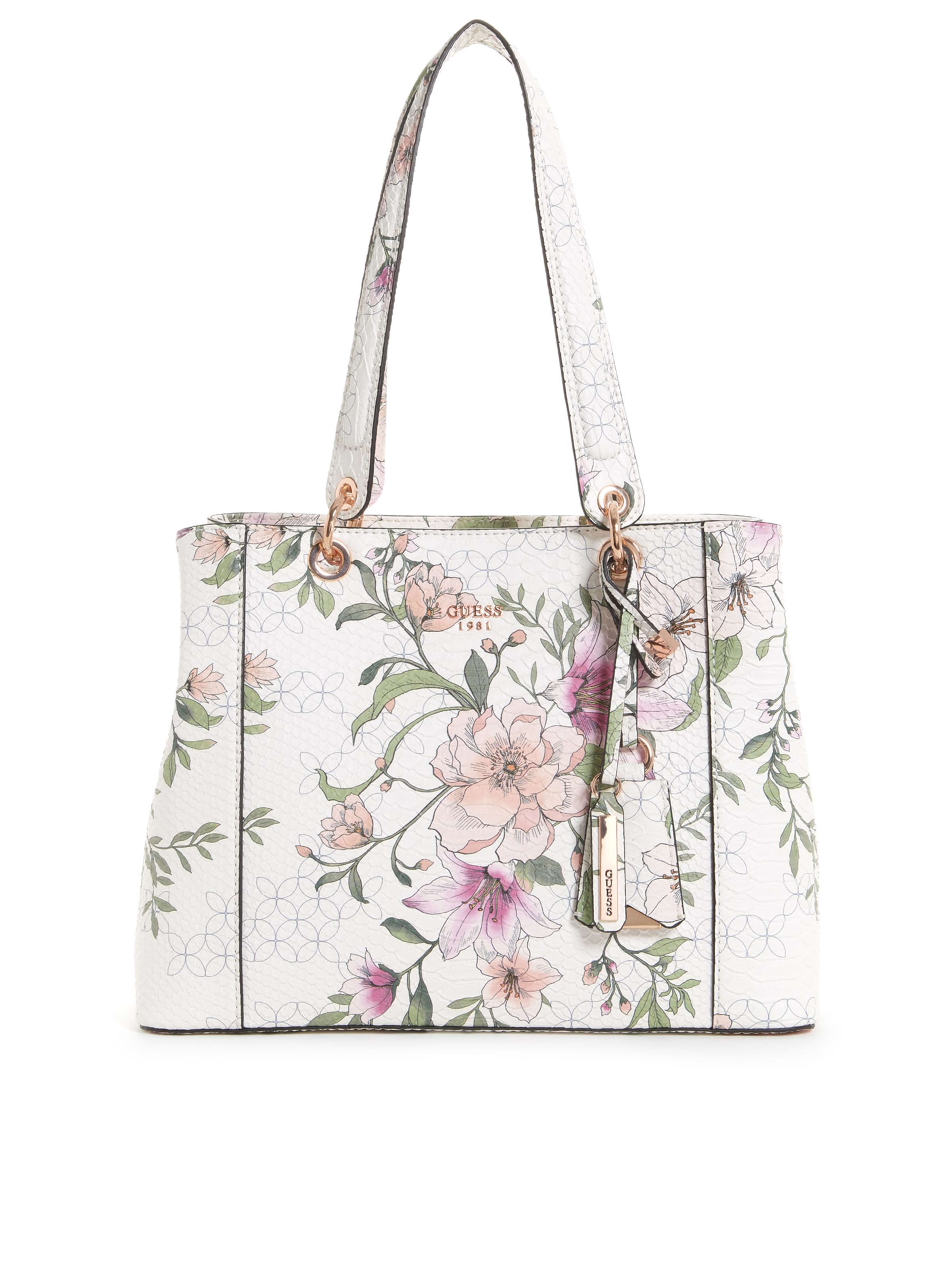 guess kamryn floral tote