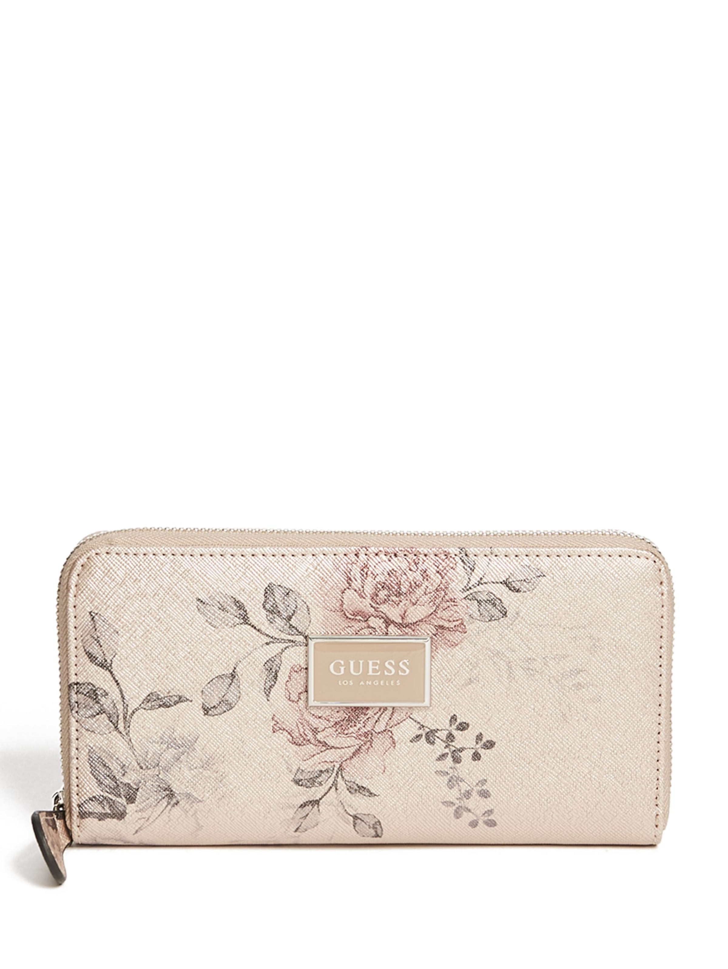 Abree Floral Zip Around Wallet Guessfactory Com