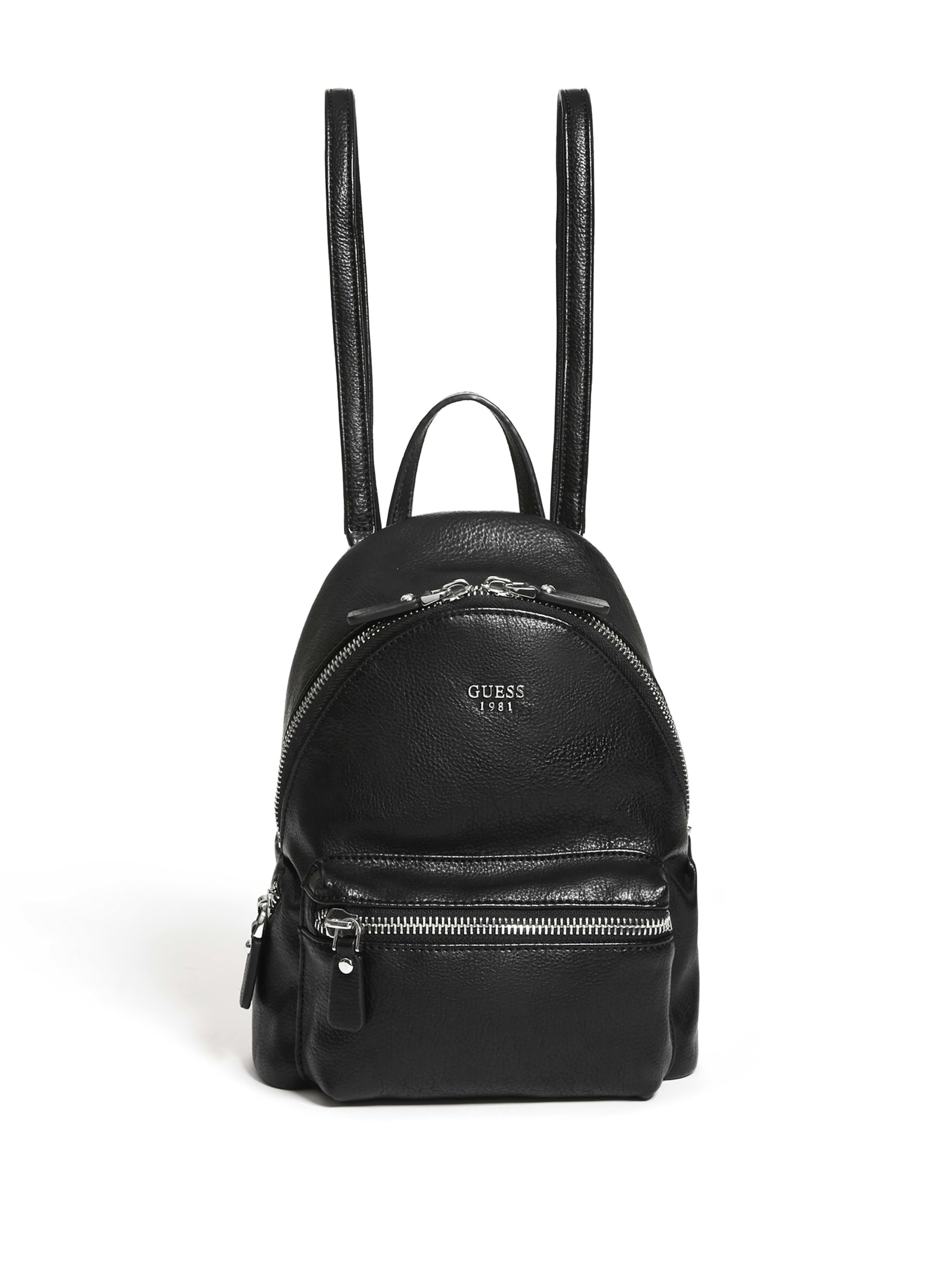 guess black and white backpack