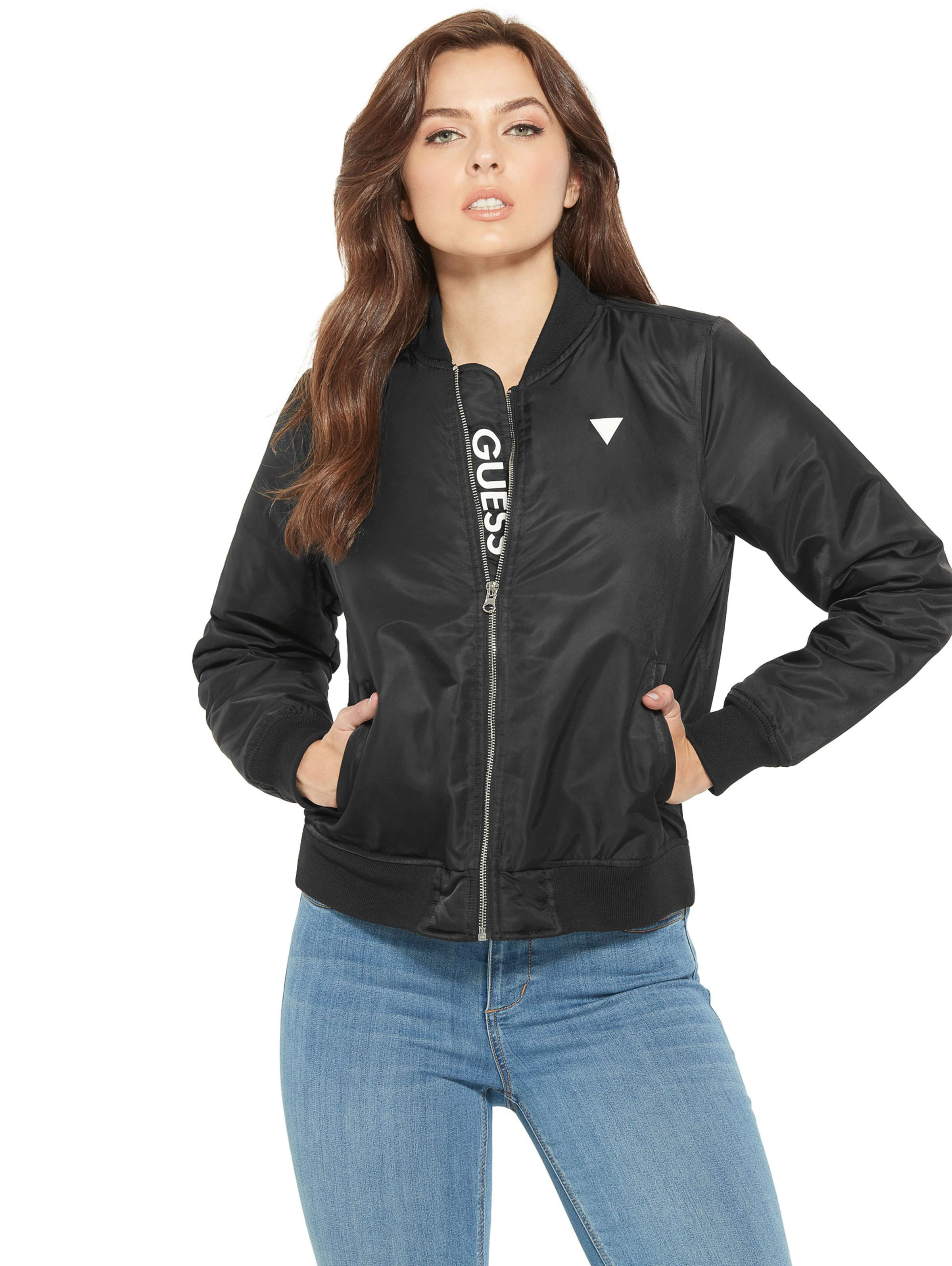 Guess bomber jacket womens clearance
