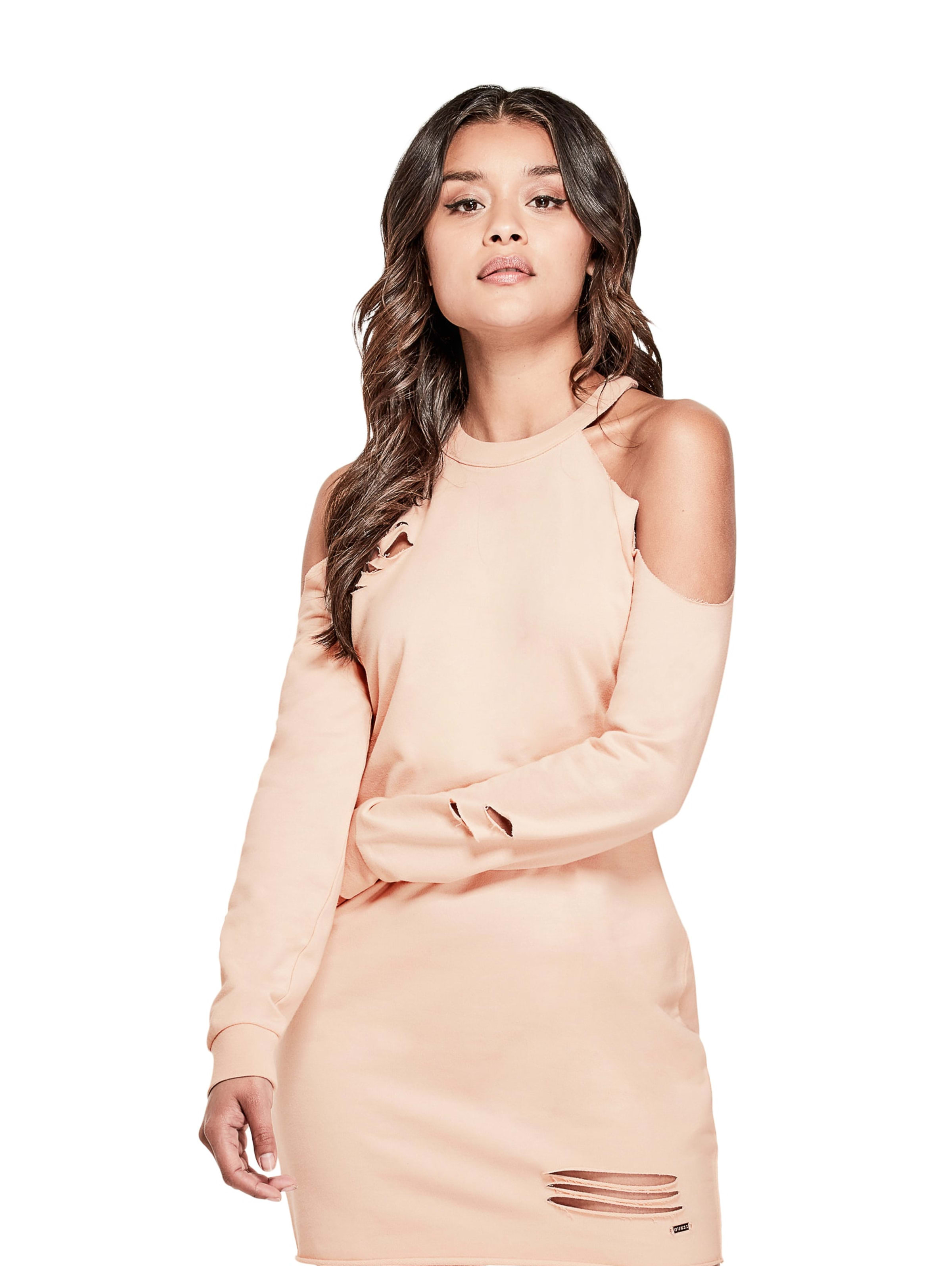 guess cold shoulder dress