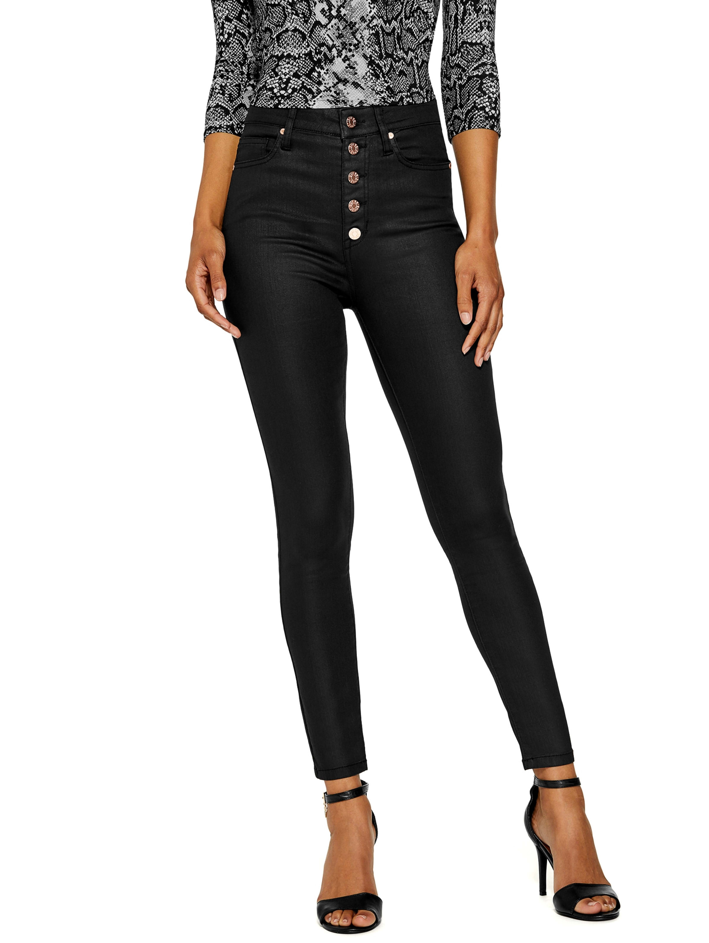 guess high waisted black jeans