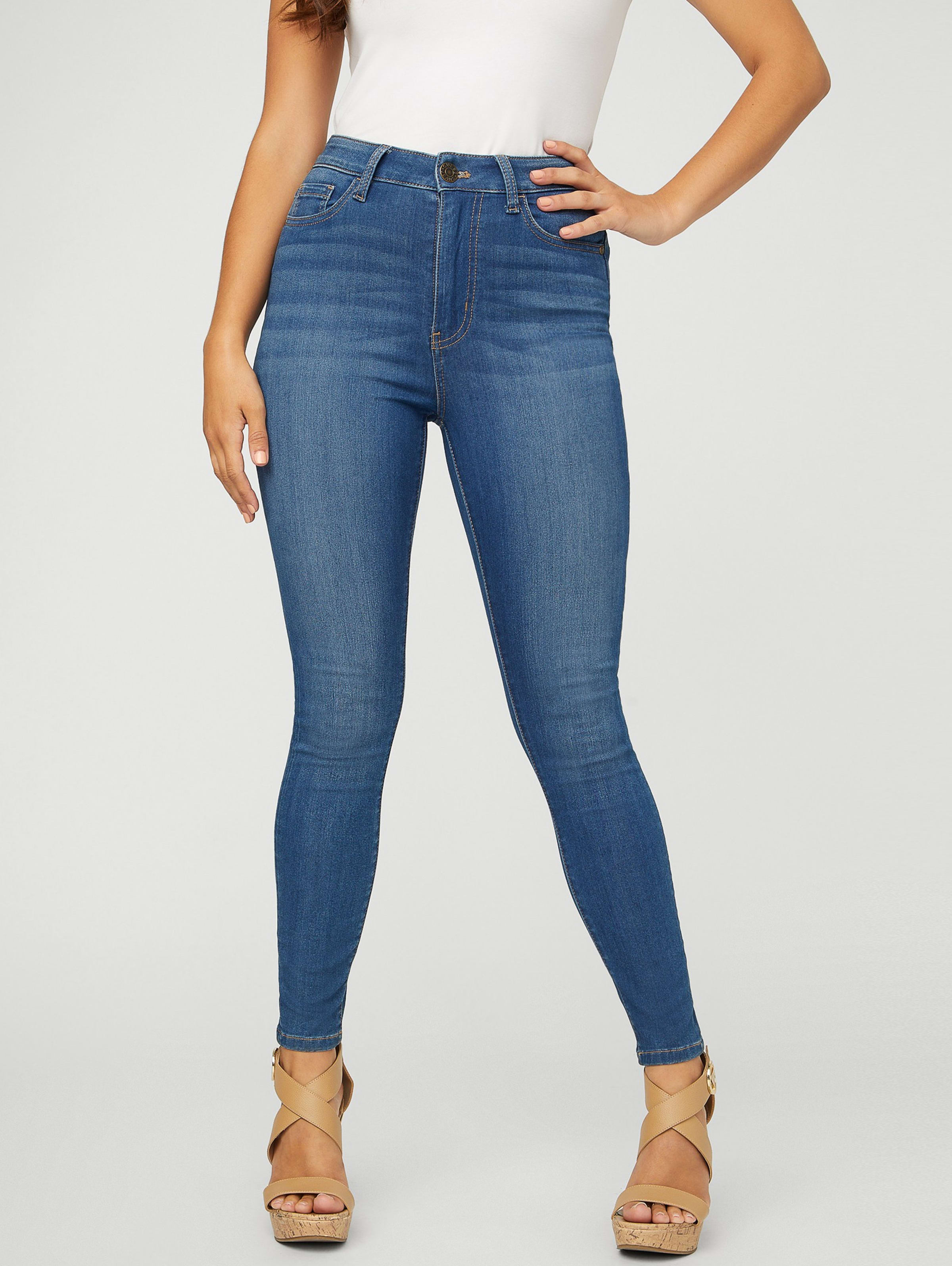 guess super high rise skinny jeans