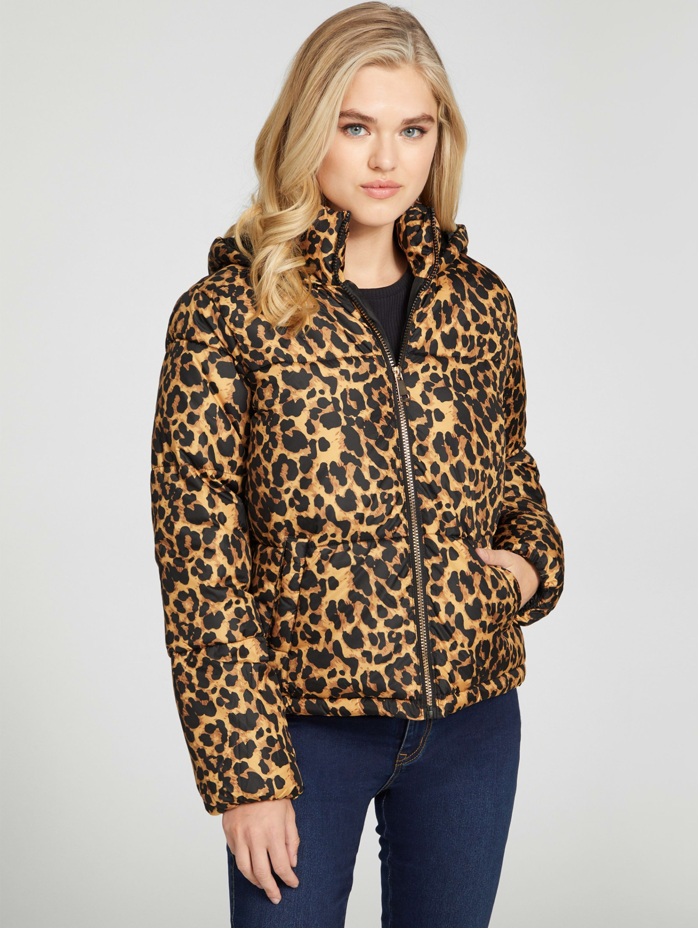 guess leopard jacket