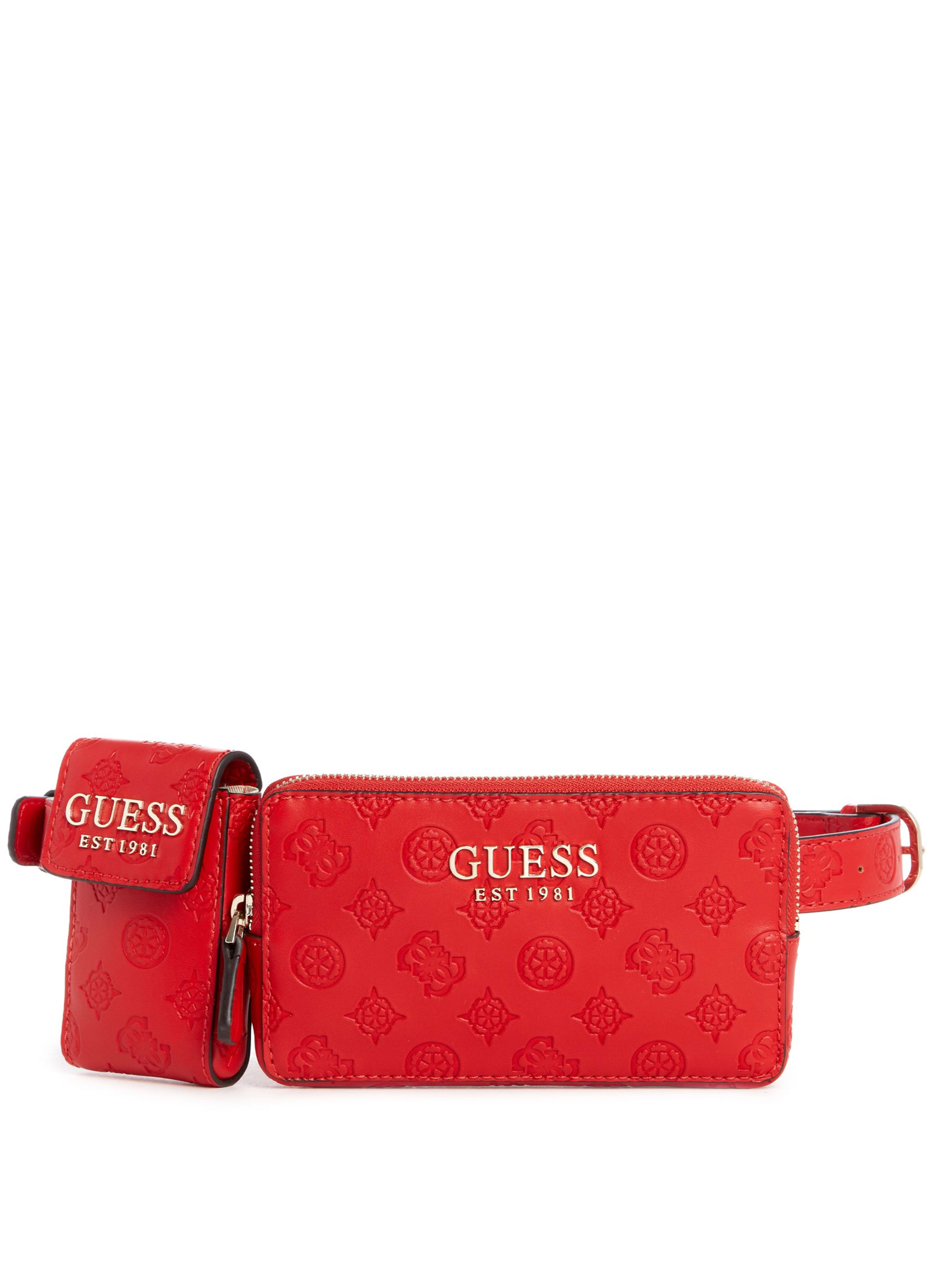 guess belt bag red