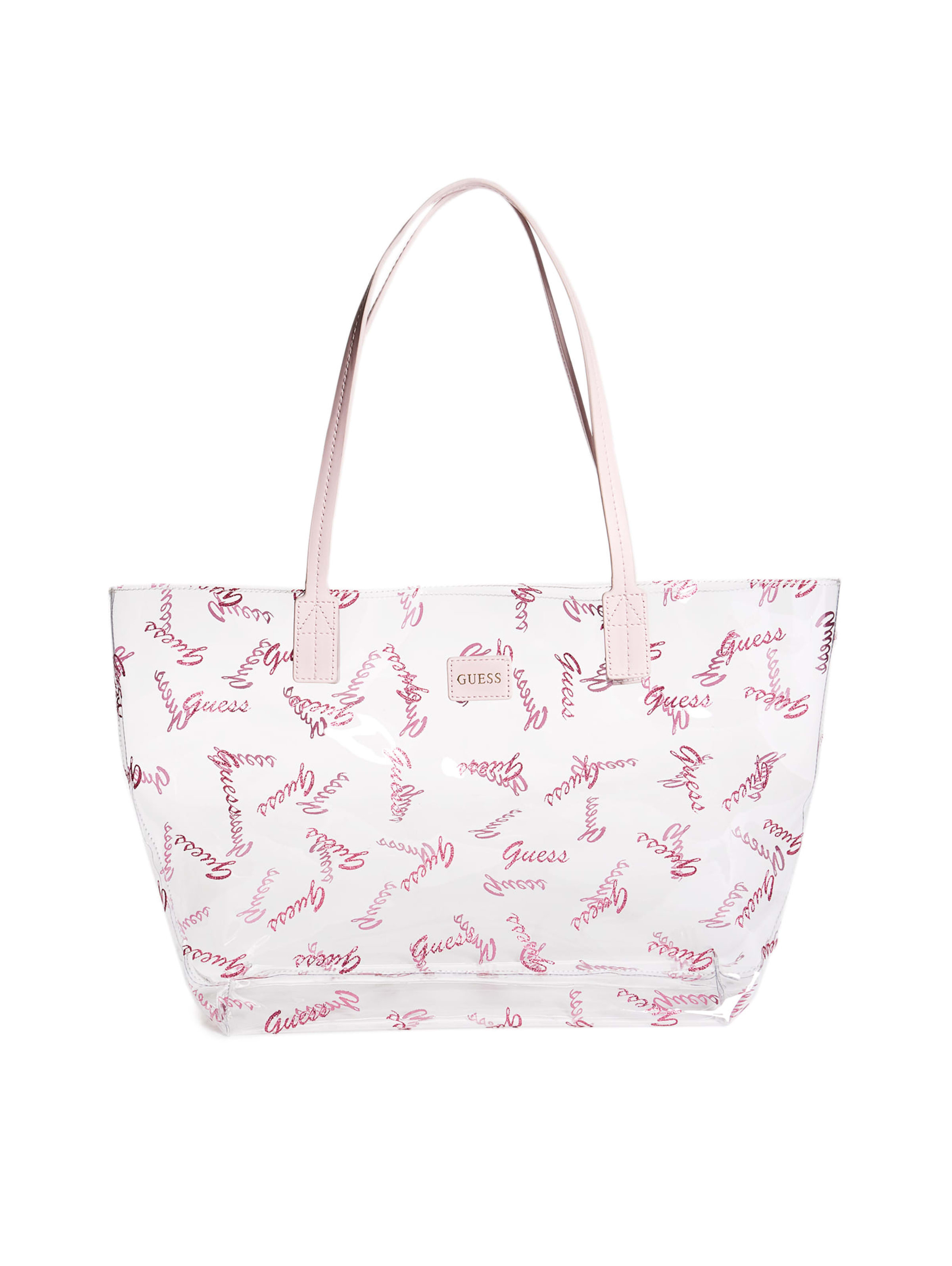 guess clear tote bags