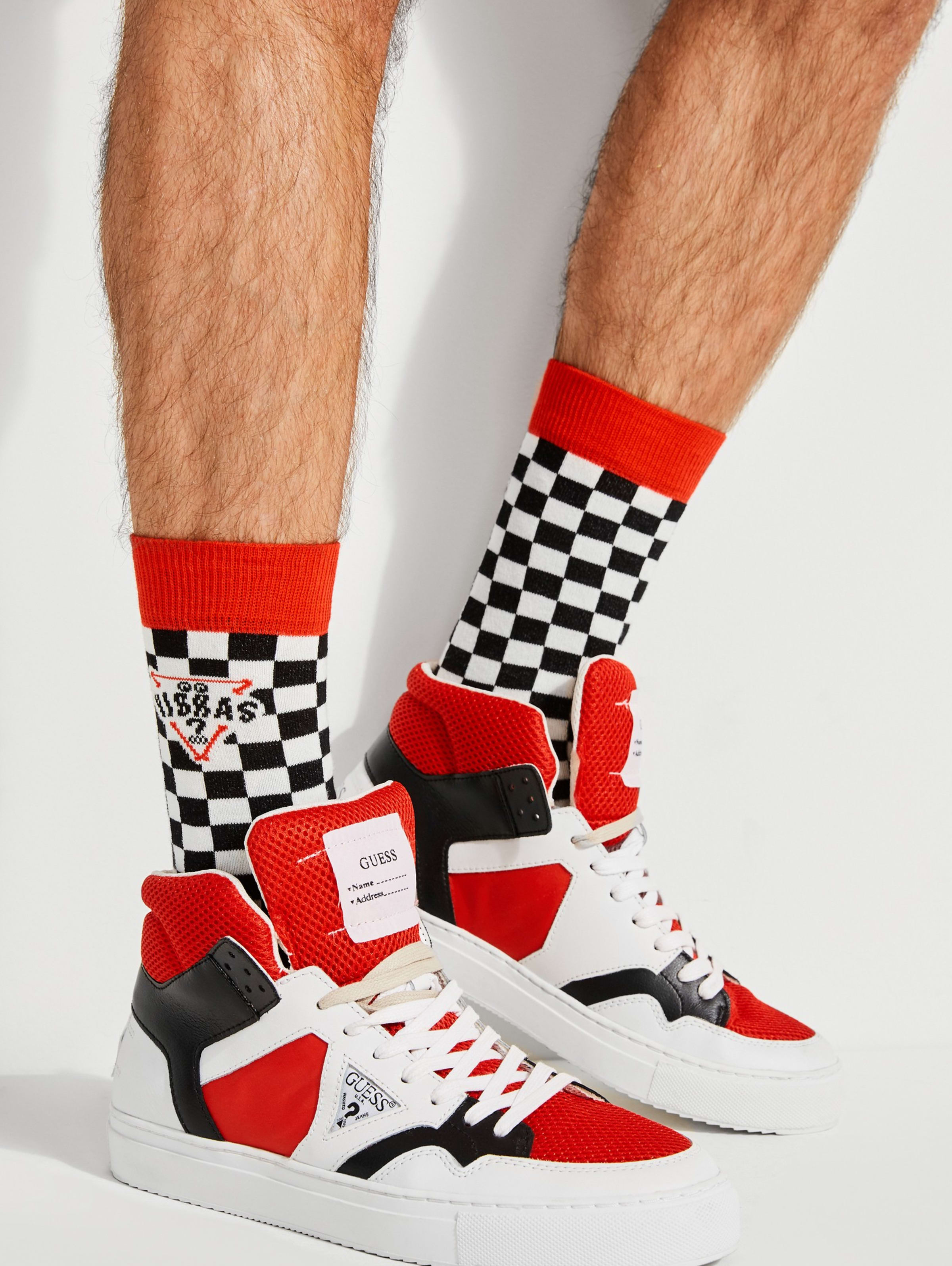 GUESS x J Balvin Checkered Logo Socks 