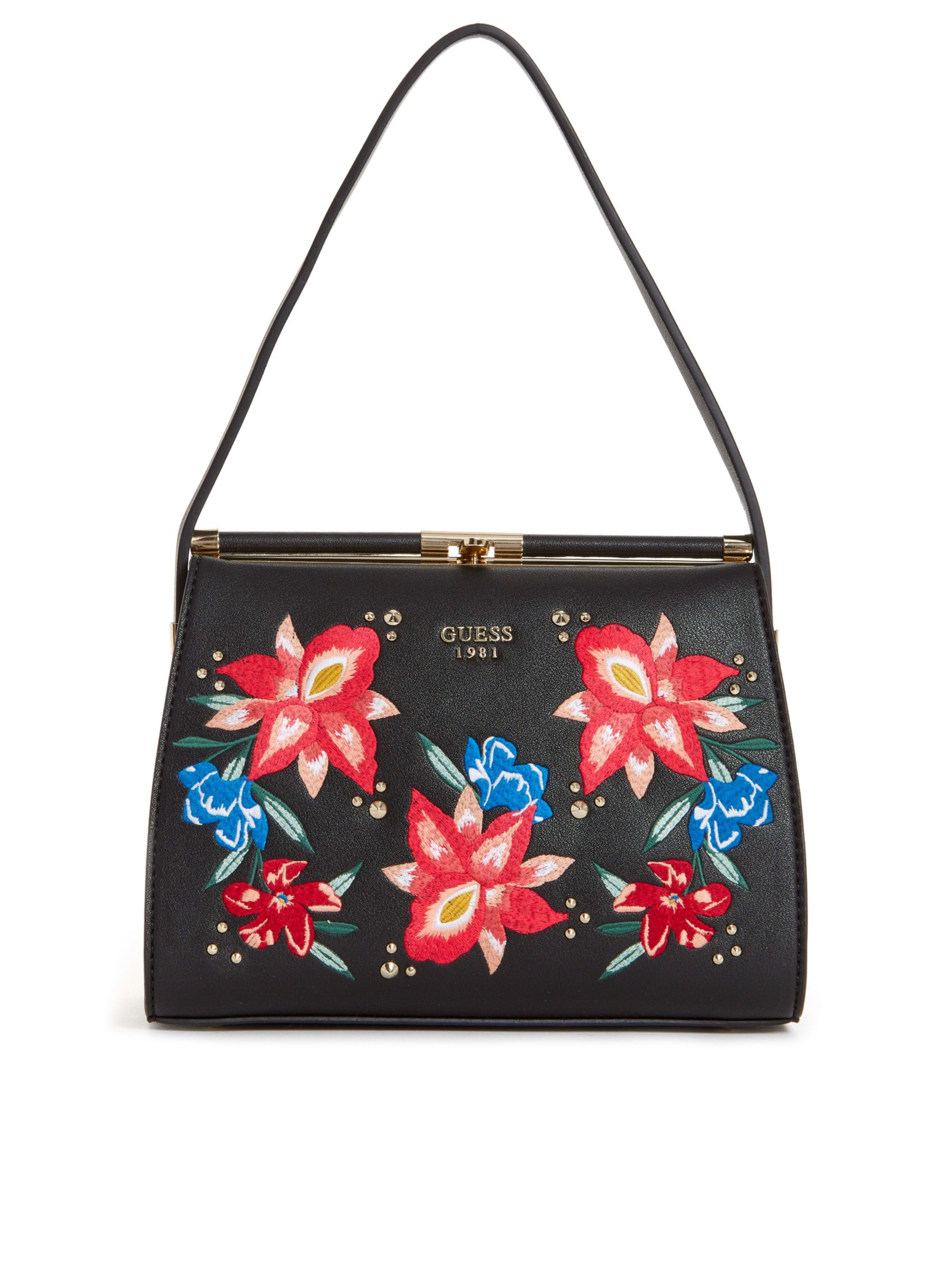 guess flower purse