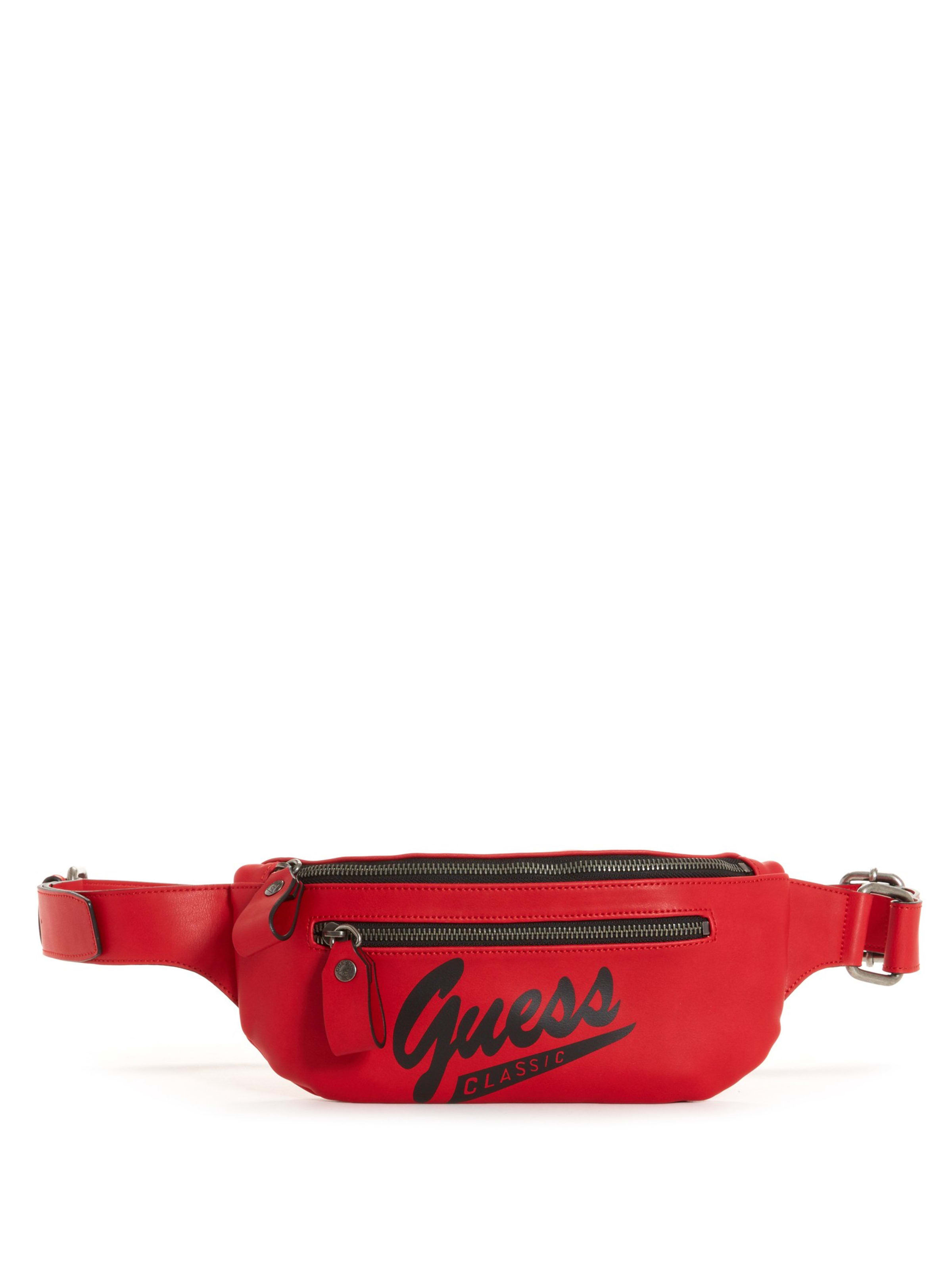 guess fanny pack red