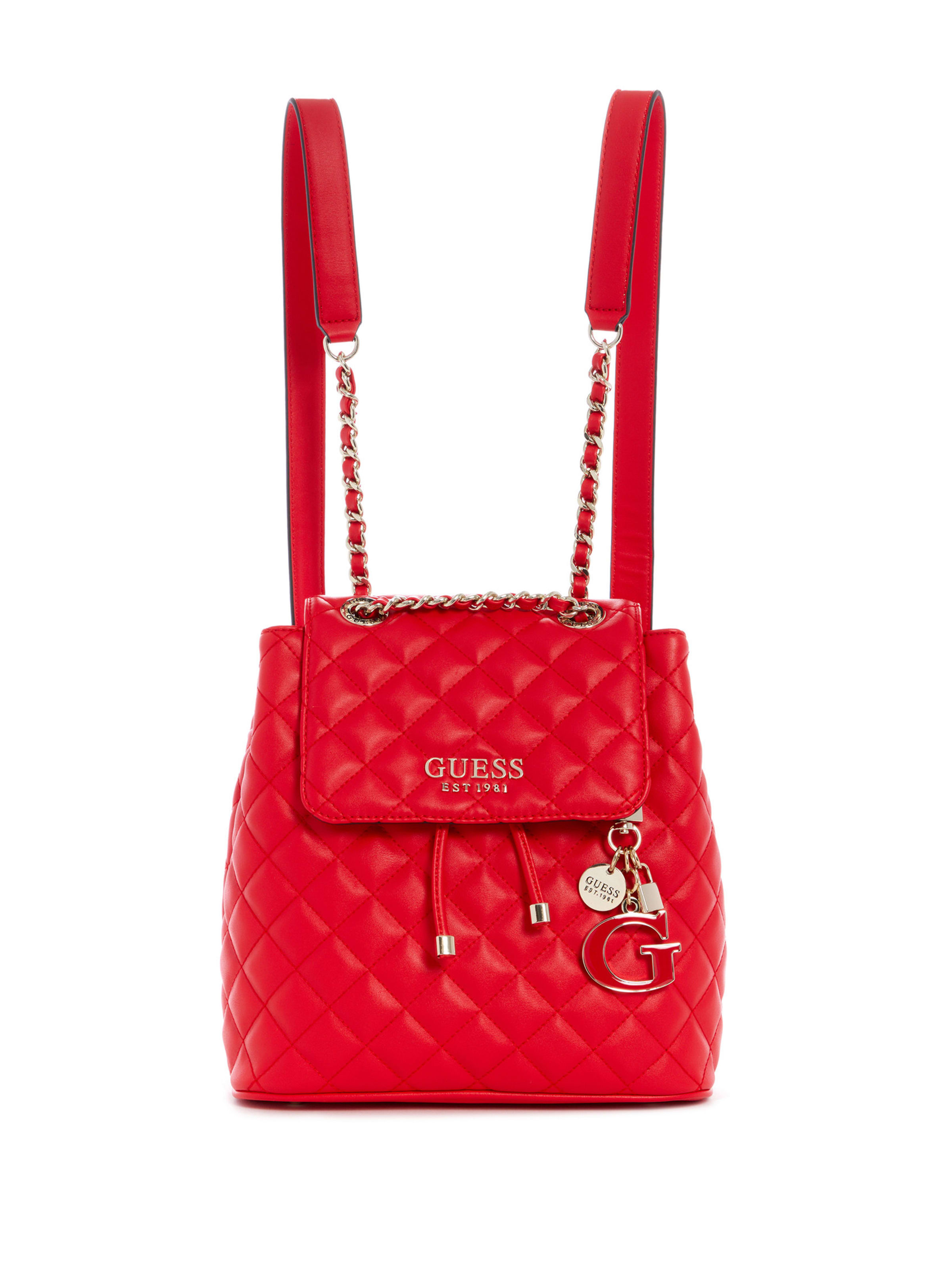 guess women's leather backpack