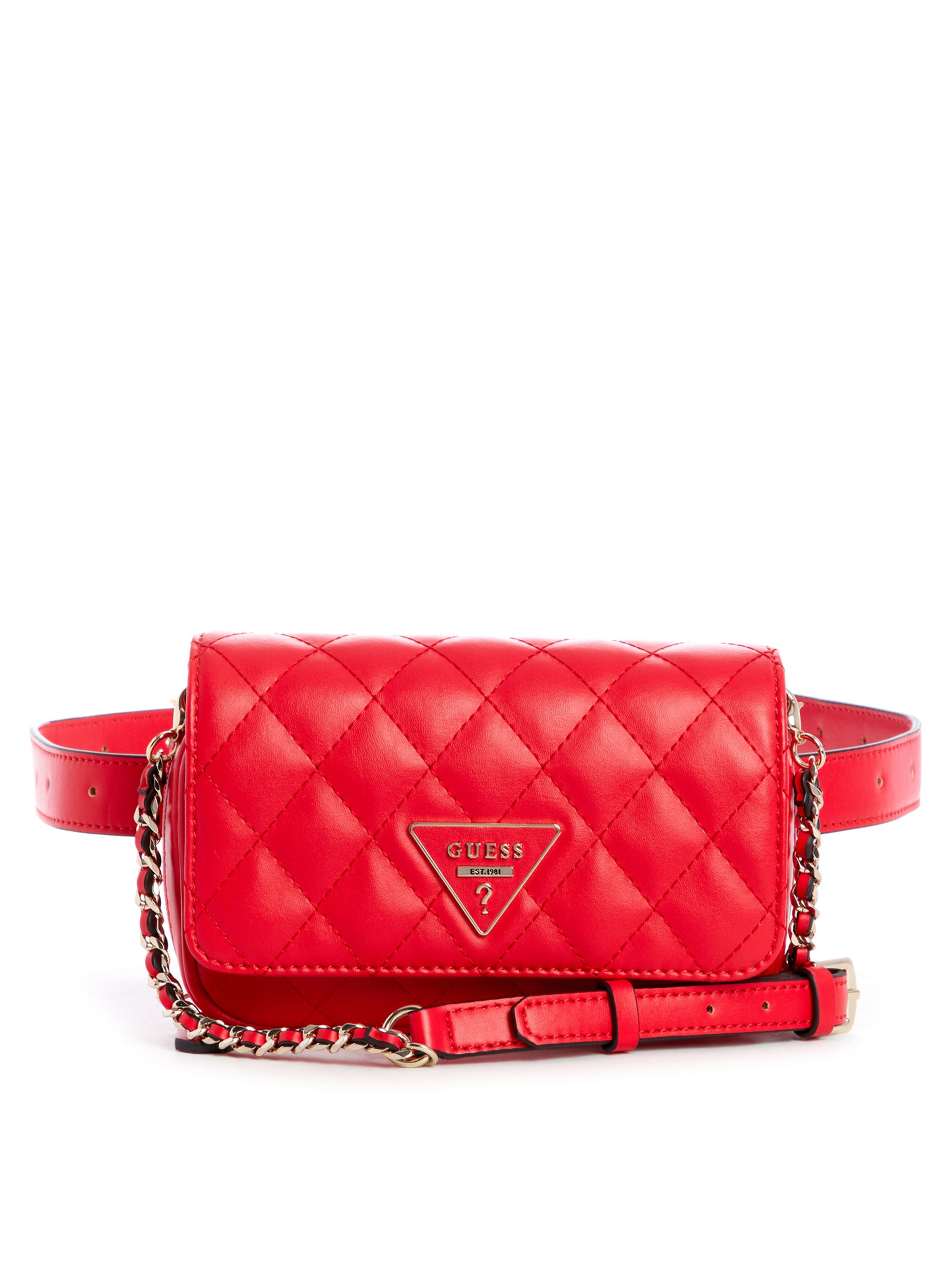 guess red crossbody bag