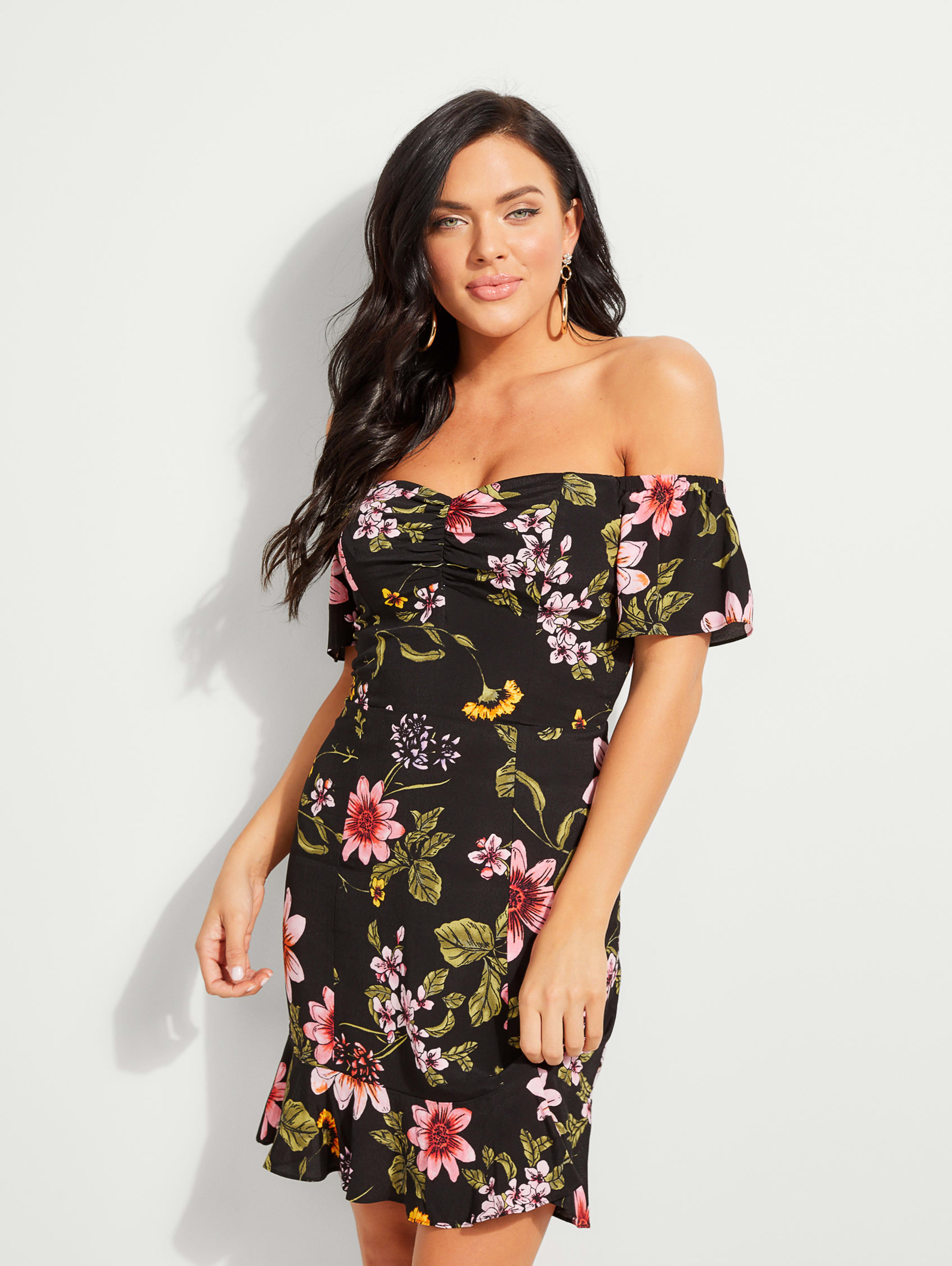 guess off the shoulder dress