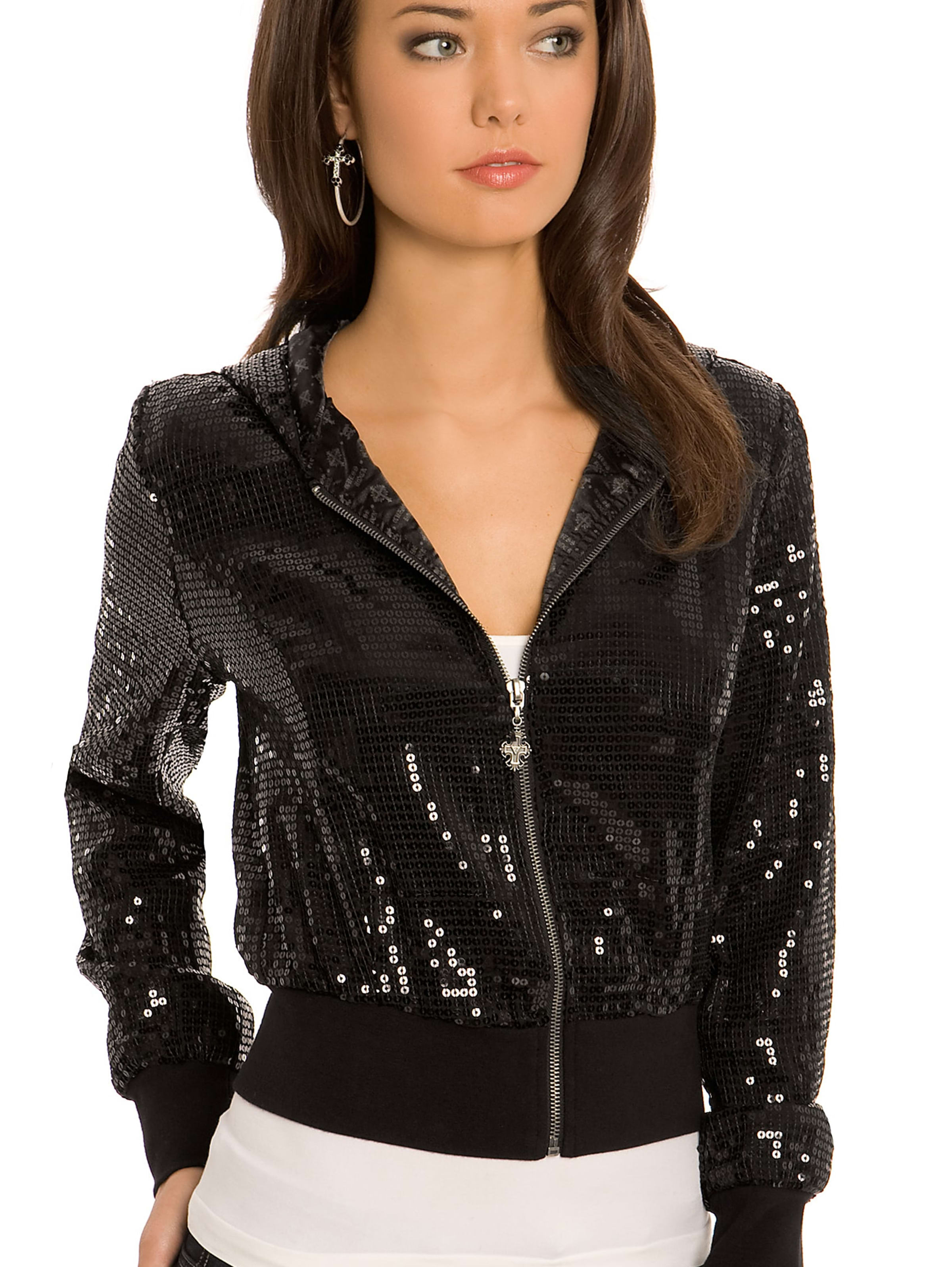 Guess sequin jacket clearance