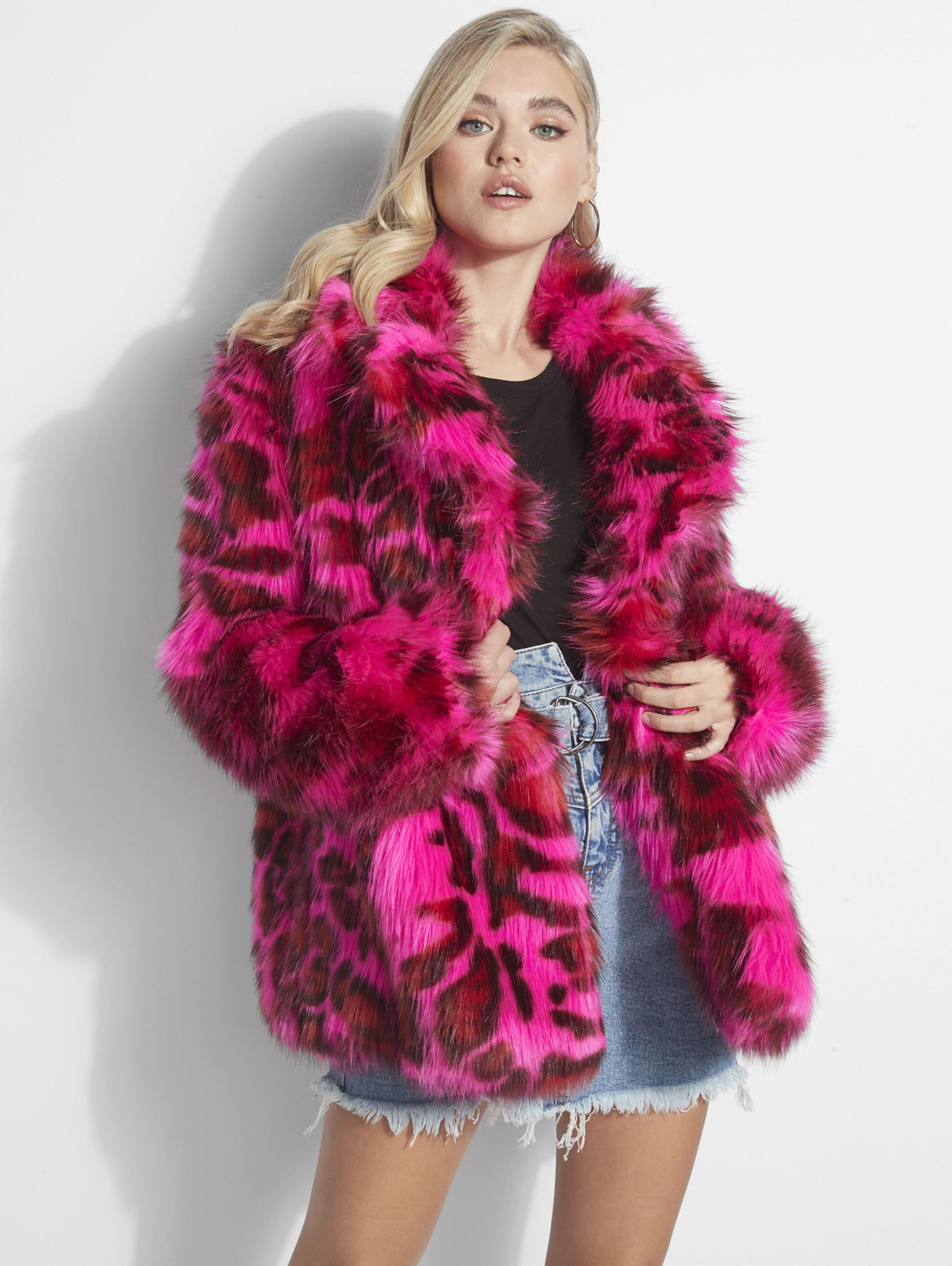 Guess serenity faux fur coat online