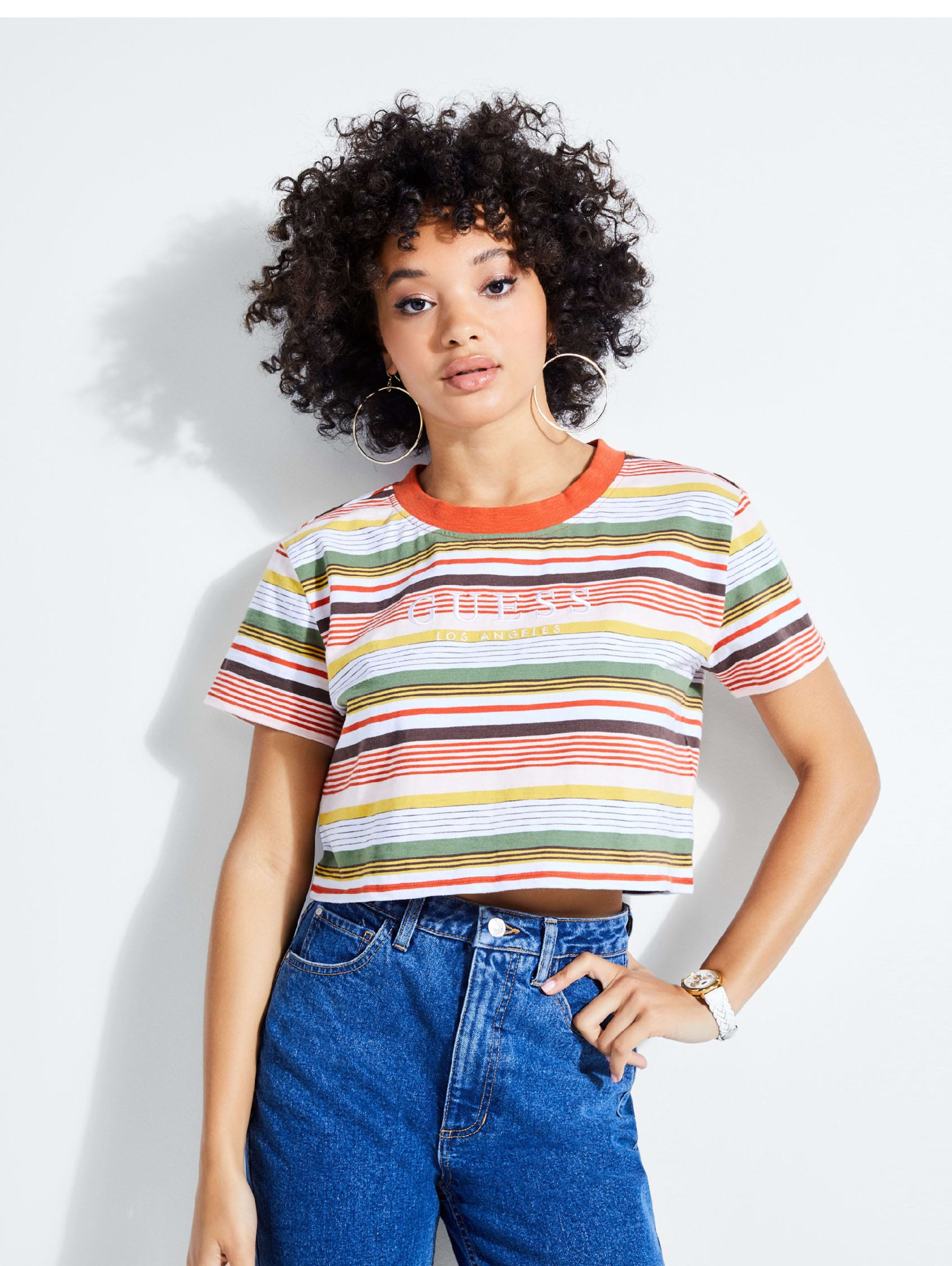 guess t shirt crop top