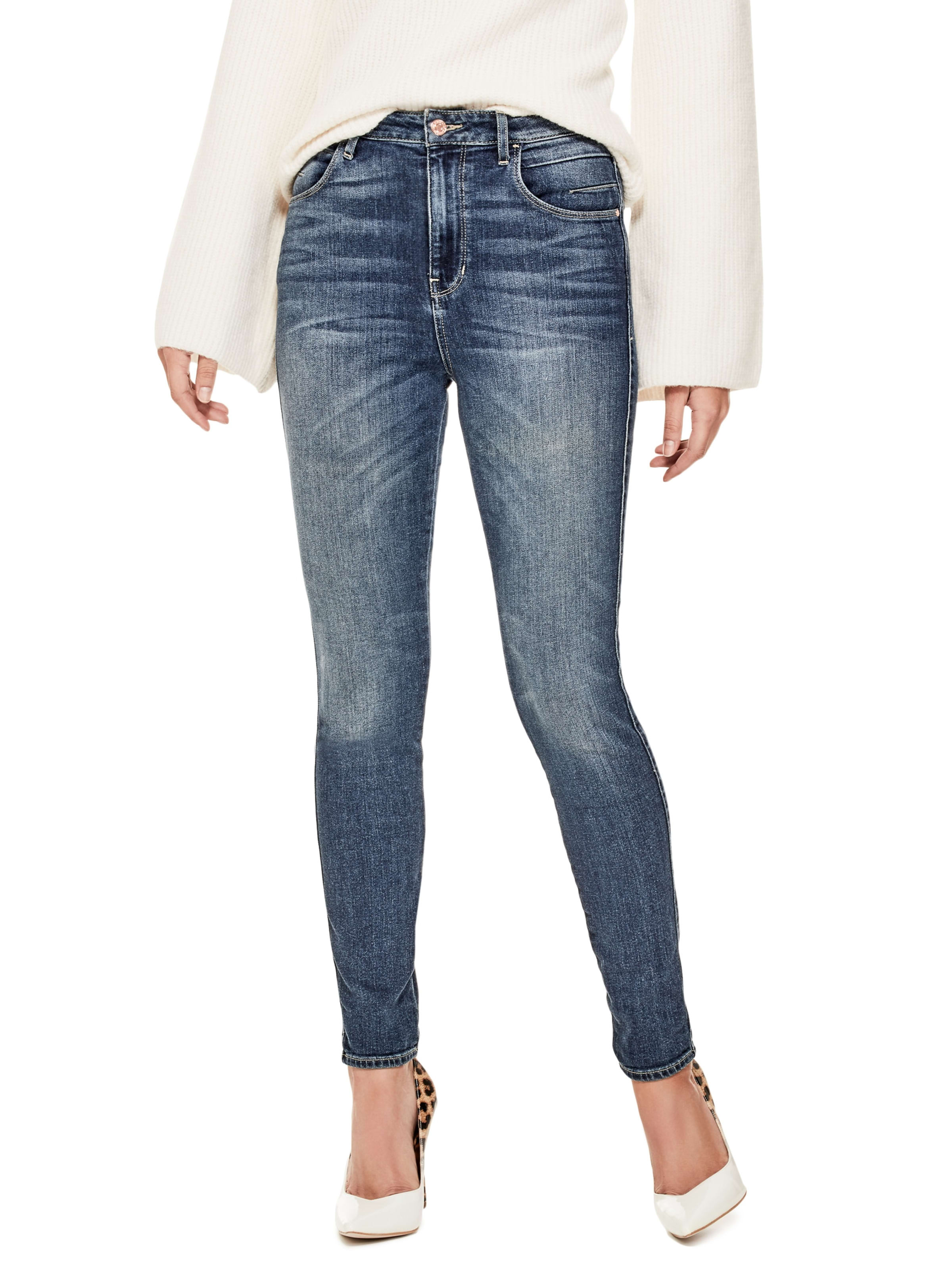 guess super high rise skinny jeans