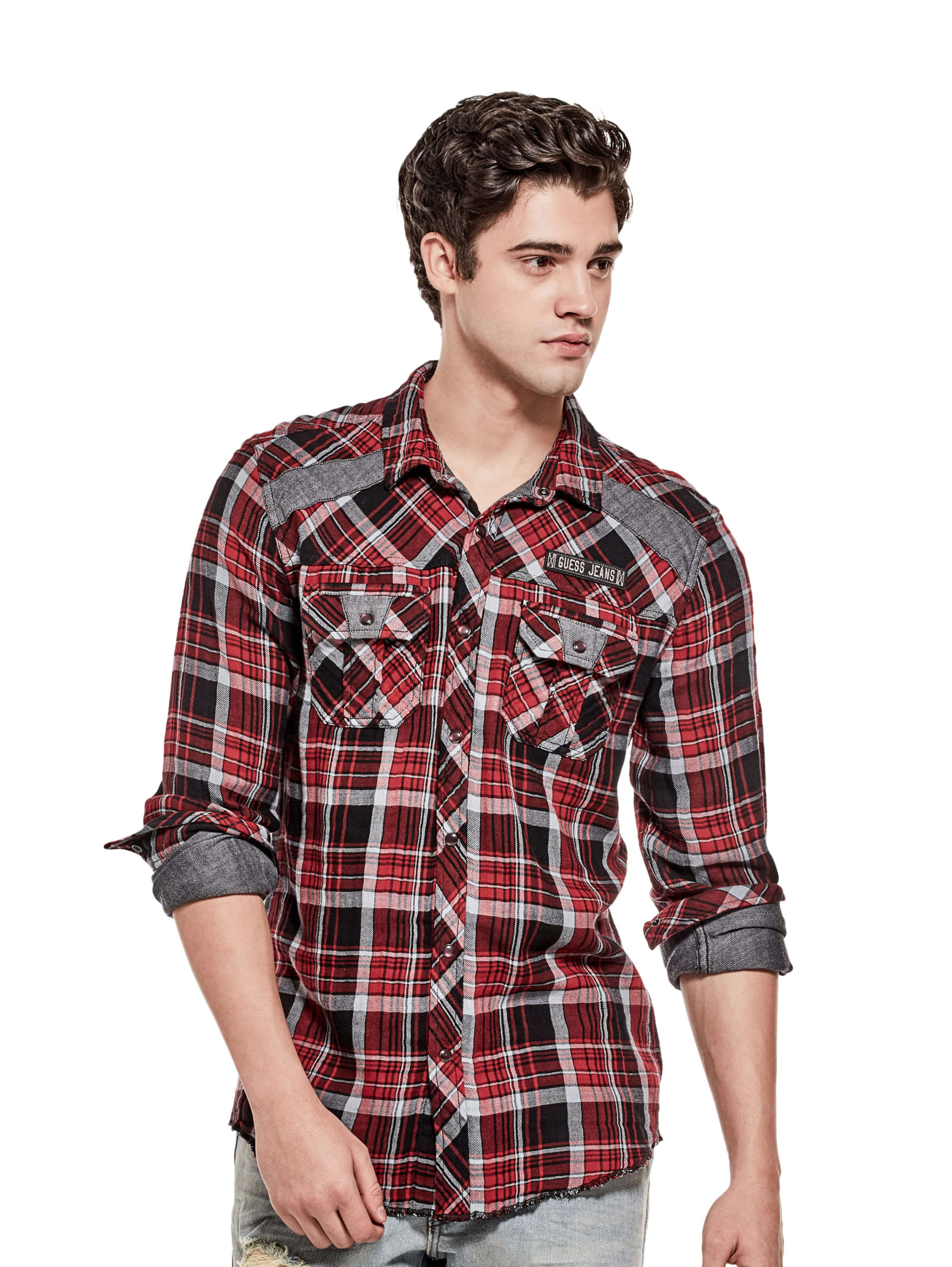 guess plaid shirt