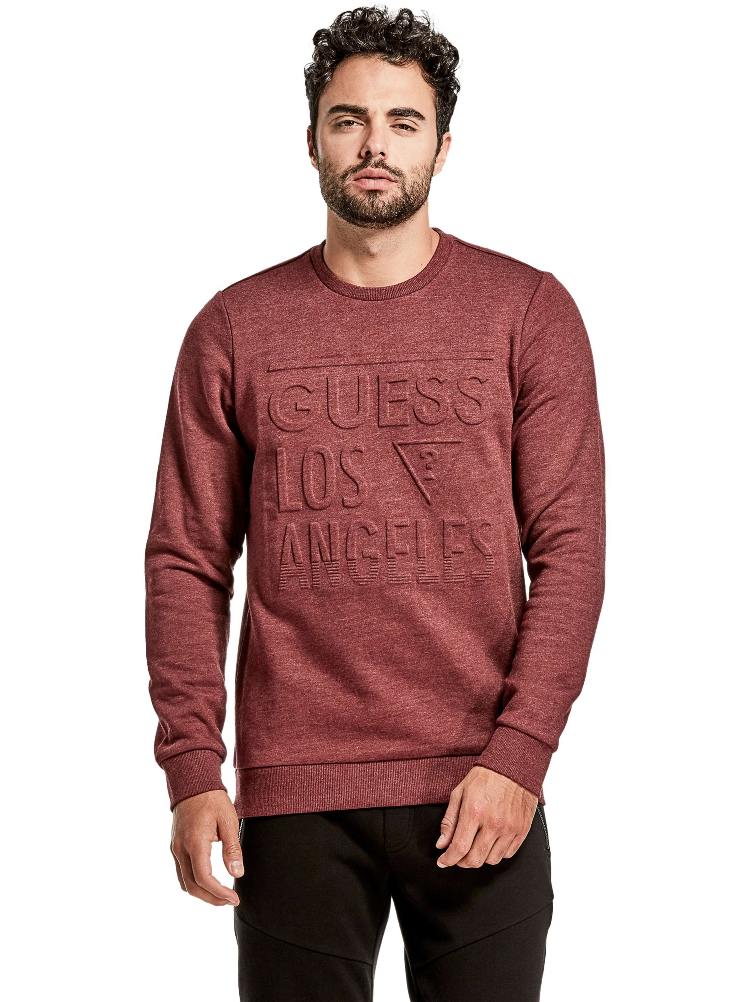 guess embossed logo sweatshirt