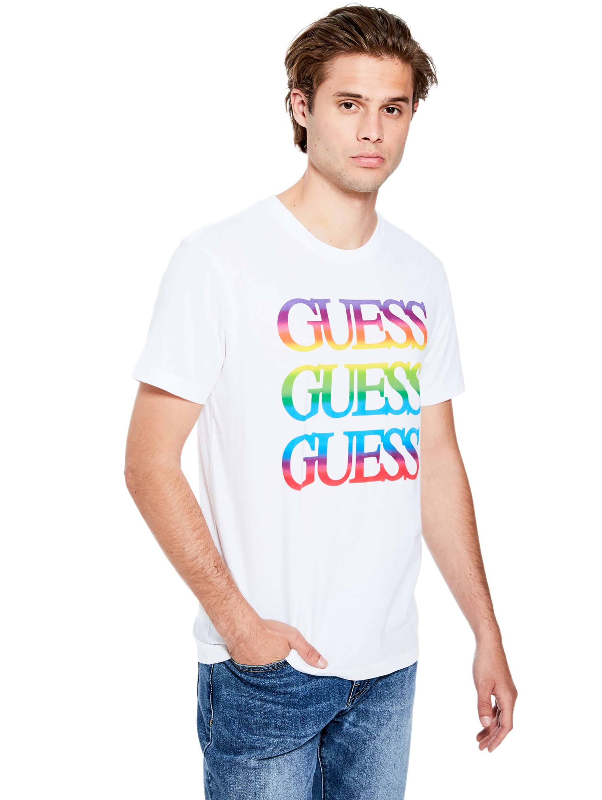 Jon Rainbow Logo Tee Guessfactory Com