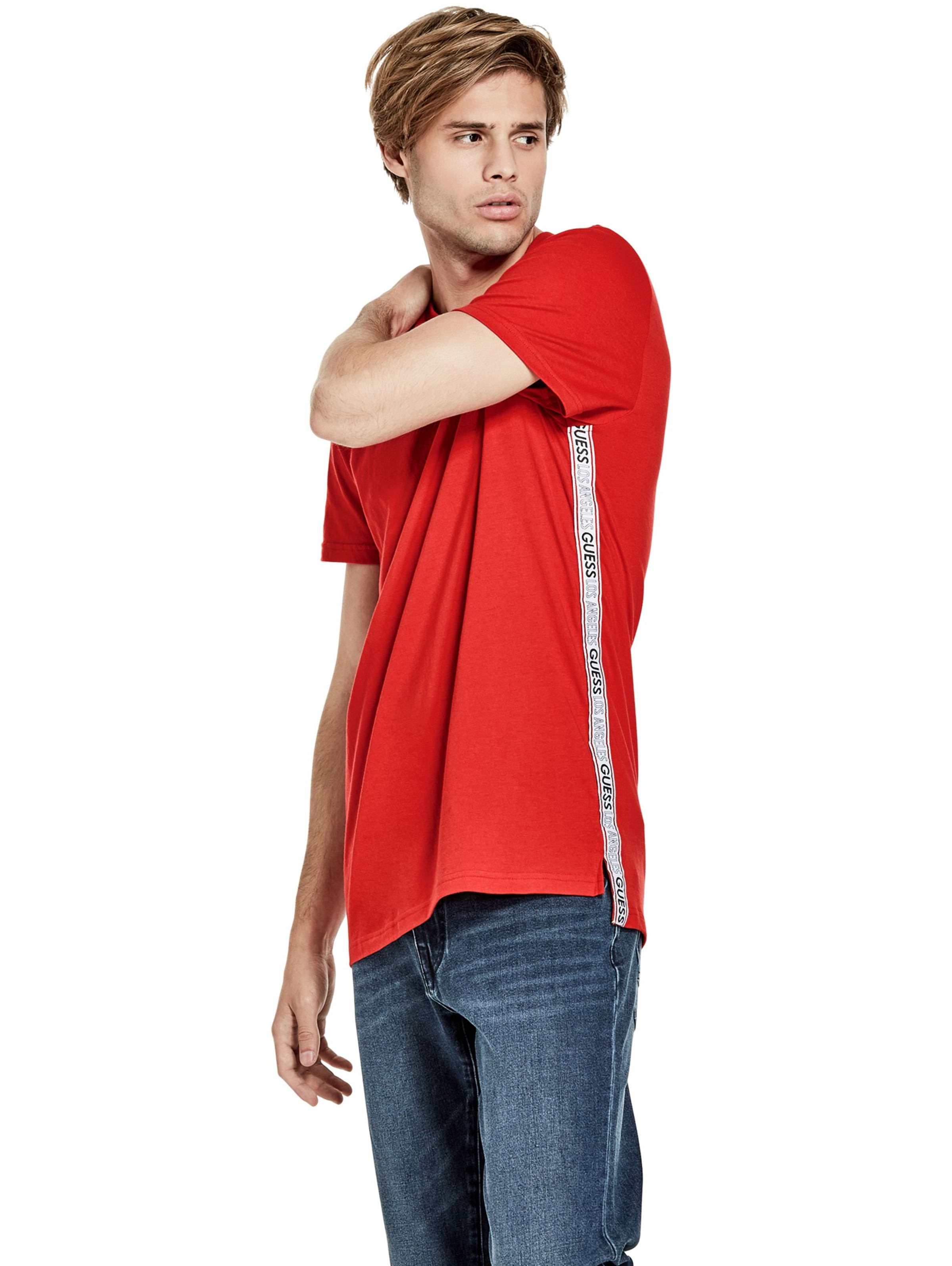 guess longline logo tee