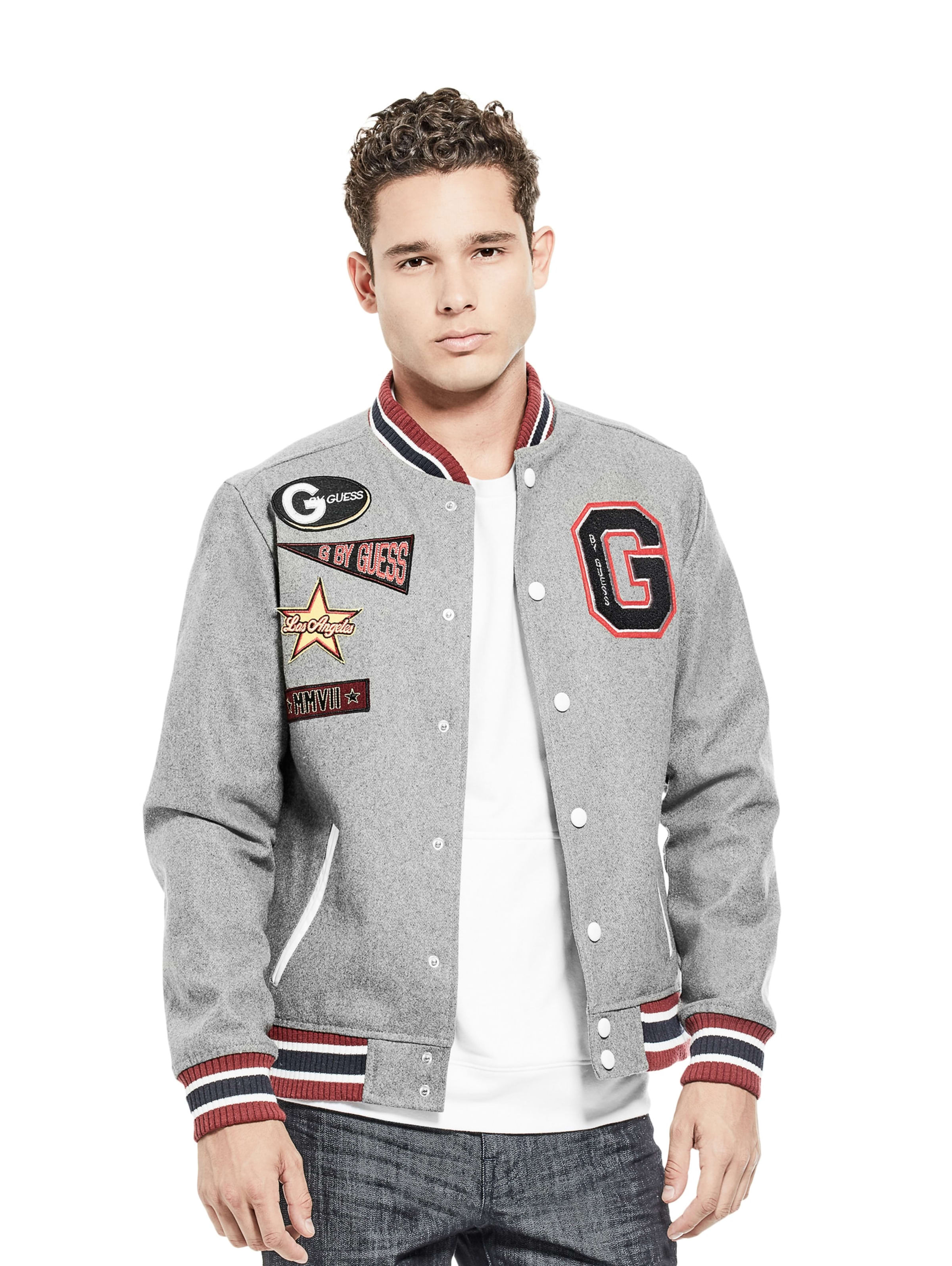 guess varsity jacket mens