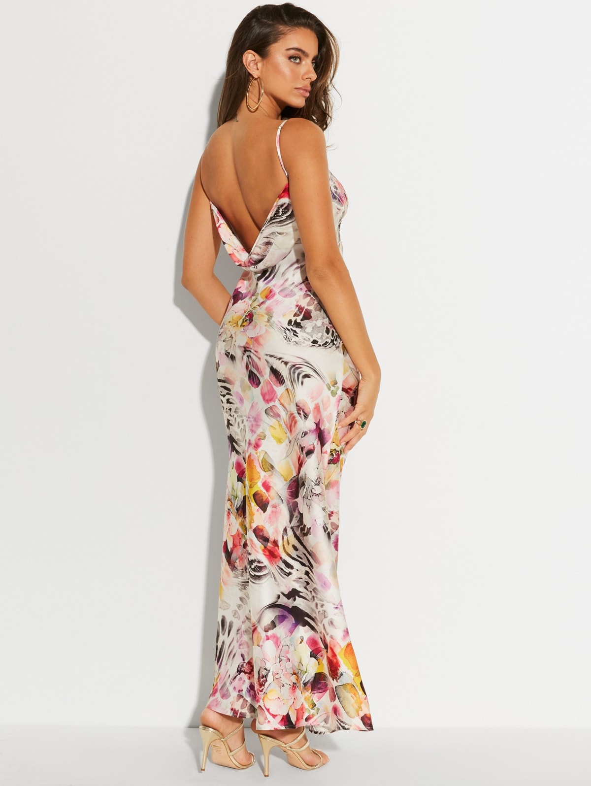 guess floral maxi dress