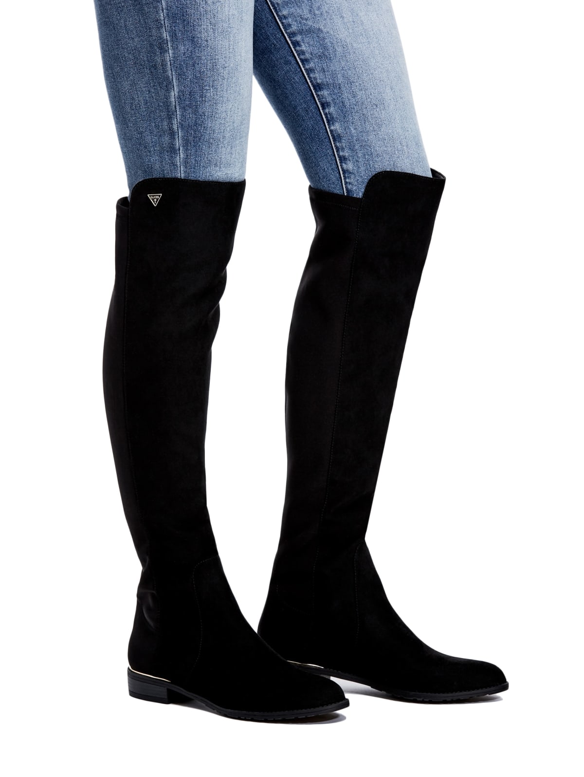 guess over the knee boots suede