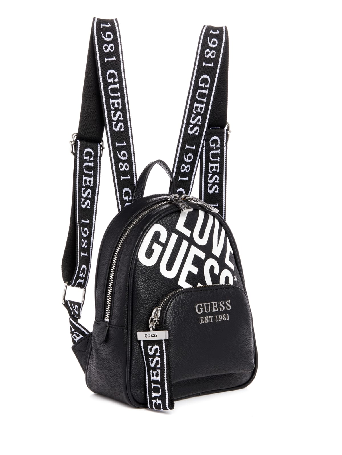 guess black mini backpack