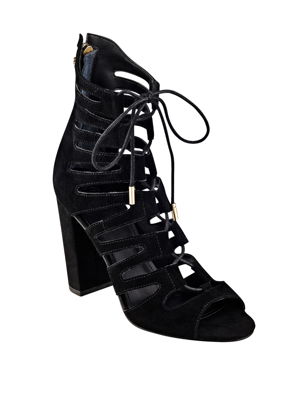 guess lace up heels