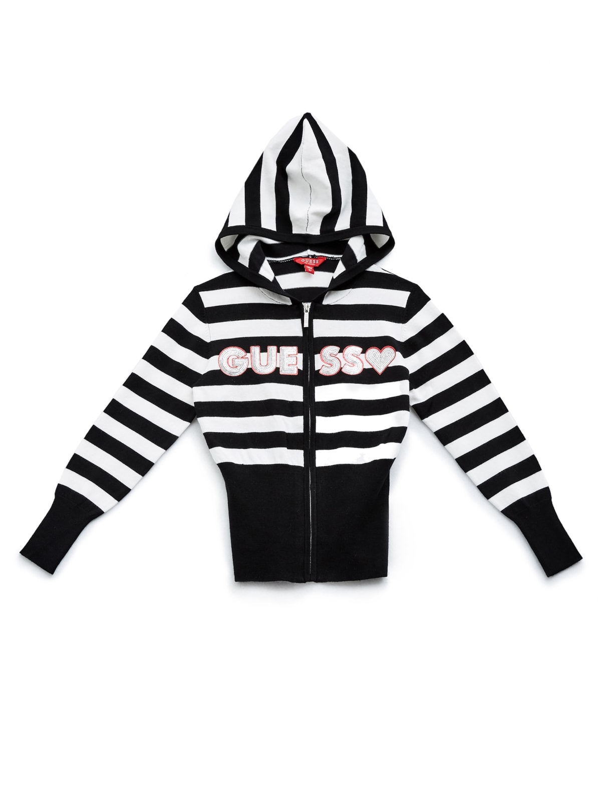 guess striped hoodie