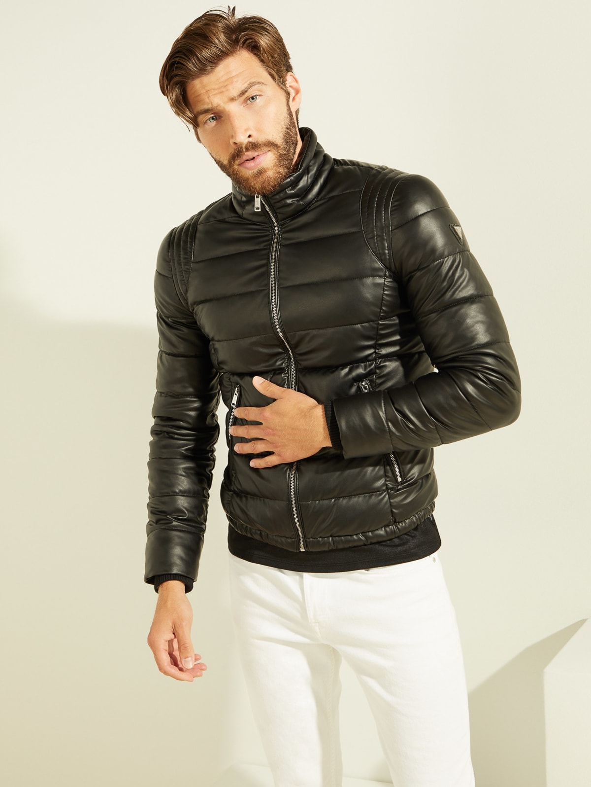 guess smart stretch puffer jacket