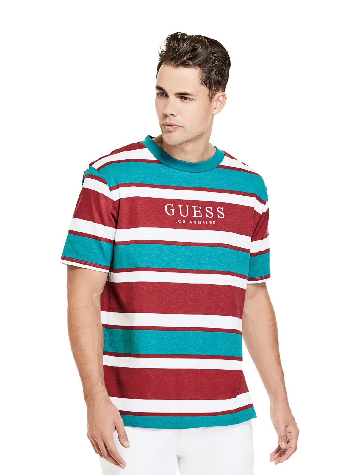 guess los angeles shirt striped