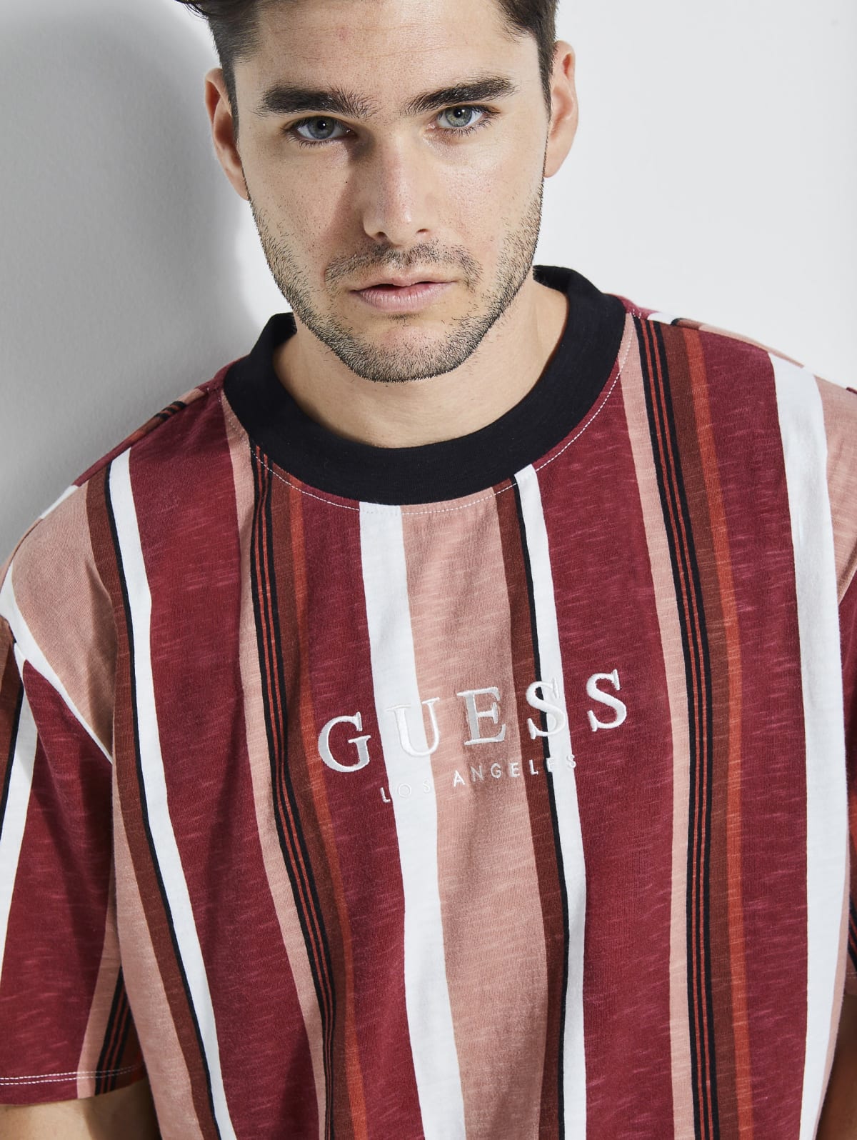 guess oversized sayer striped tee