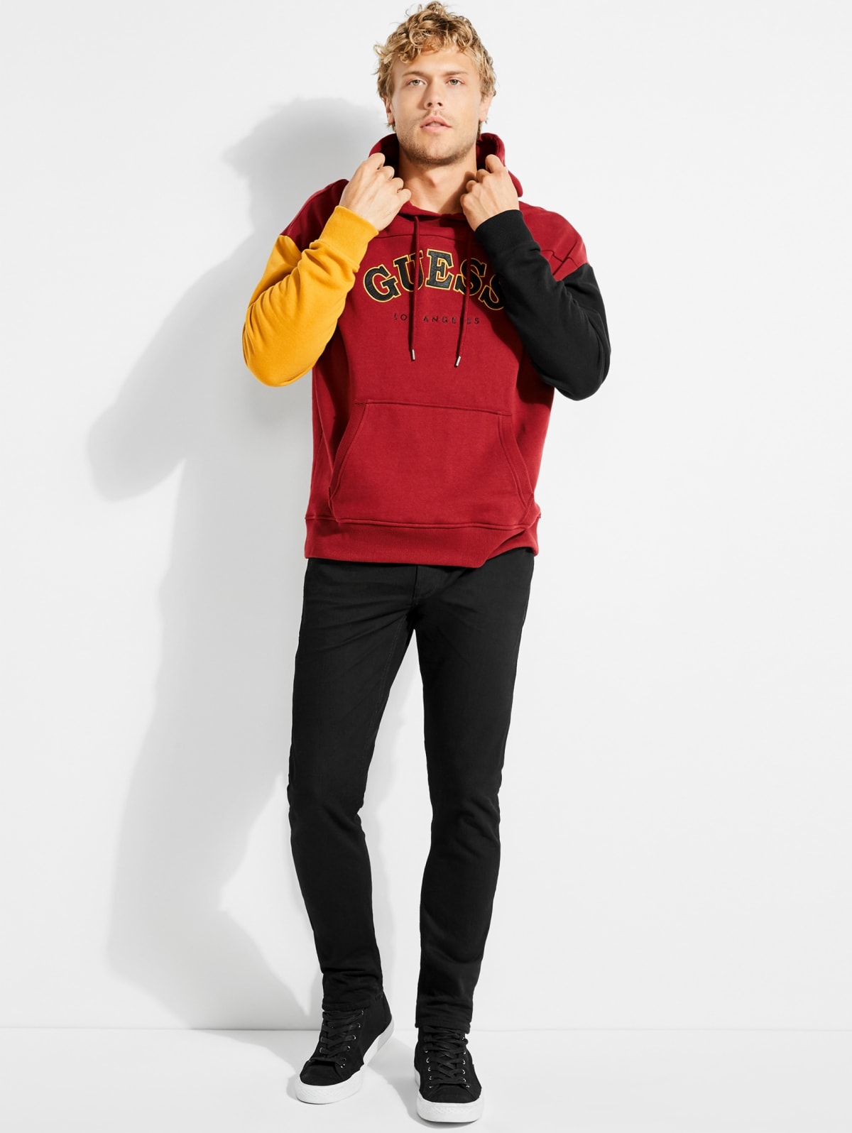 guess colorblock hoodie