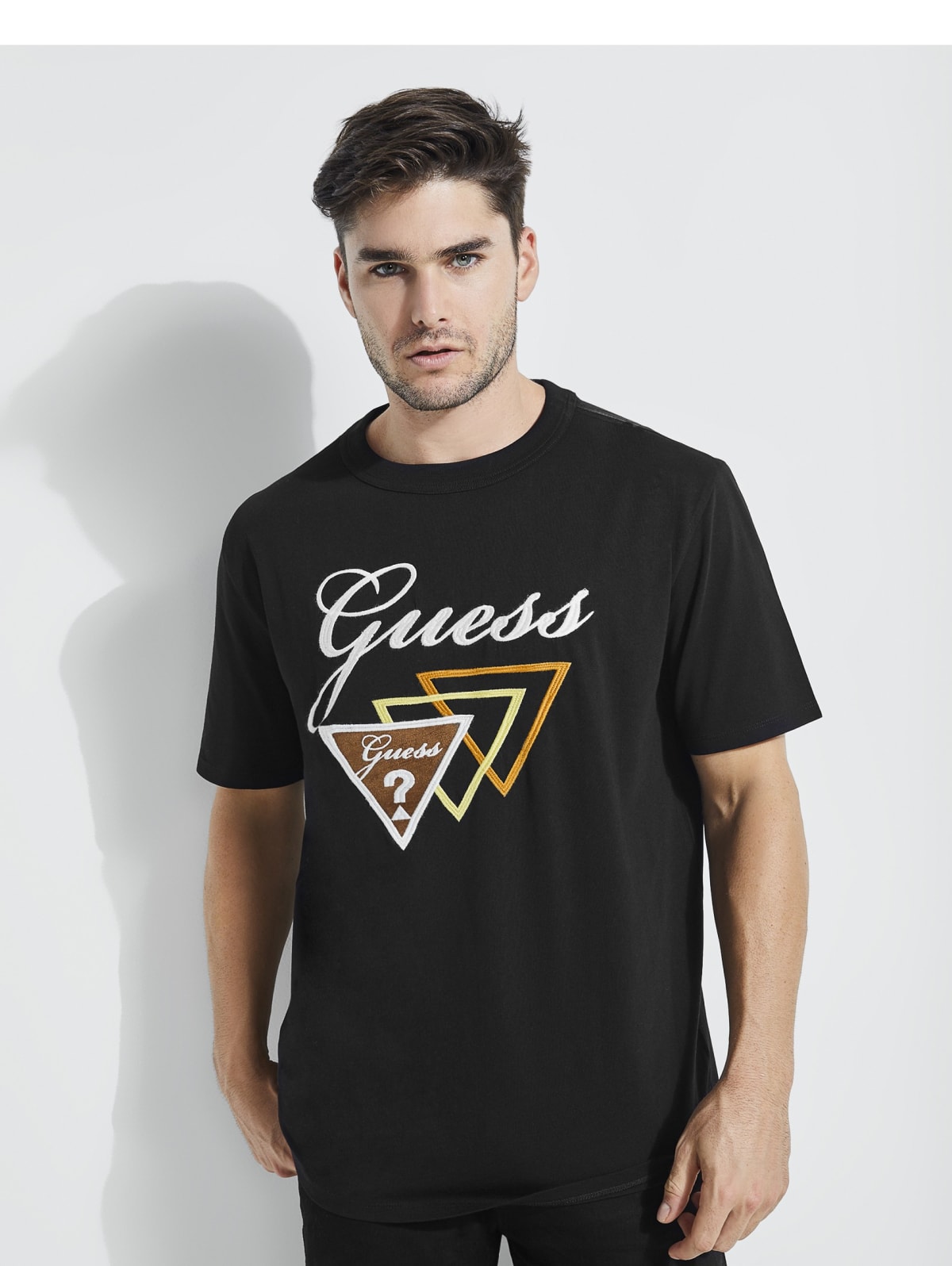 guess originals oversized triangle logo tee
