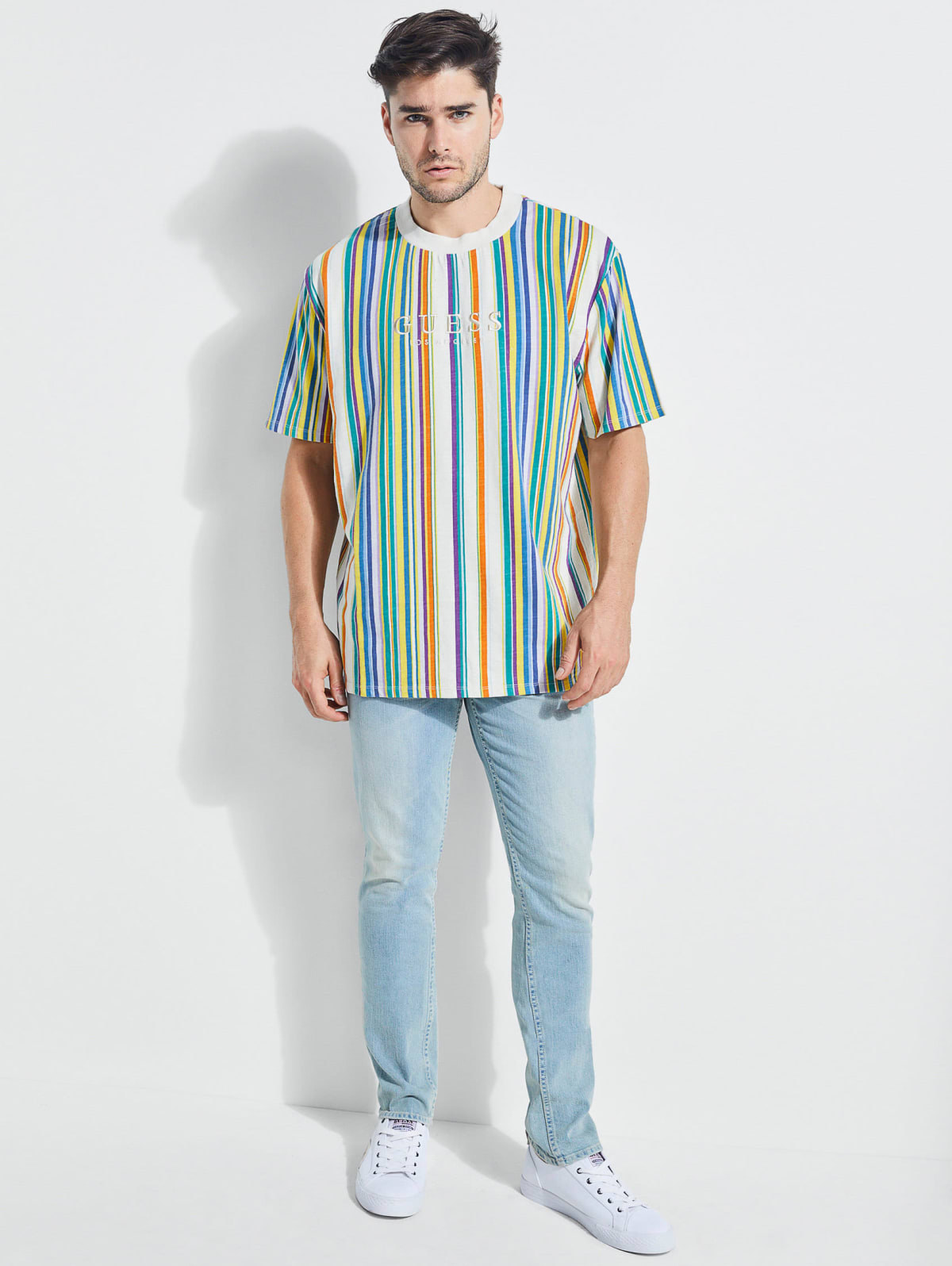 guess riviera striped tee