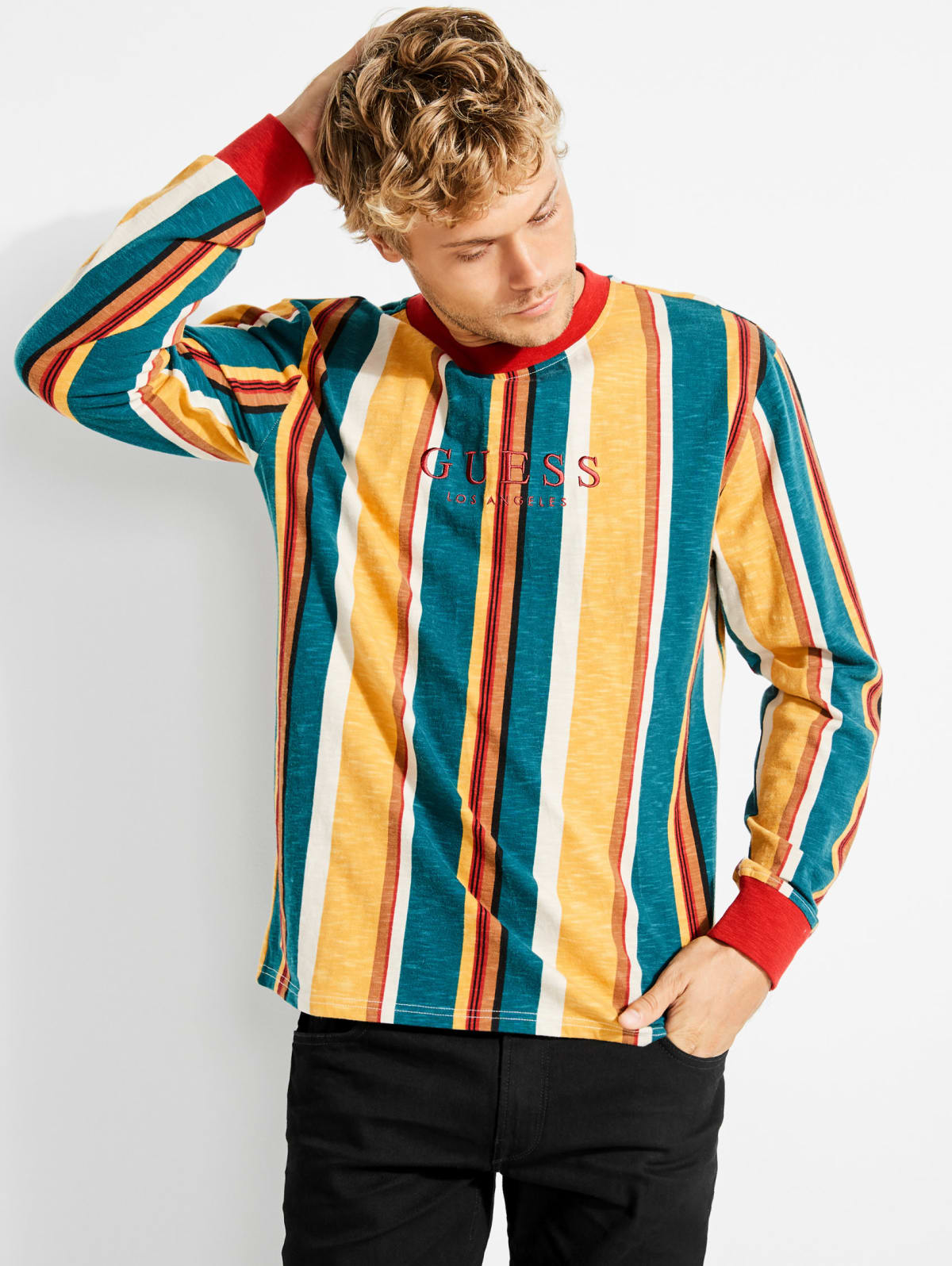 striped guess long sleeve