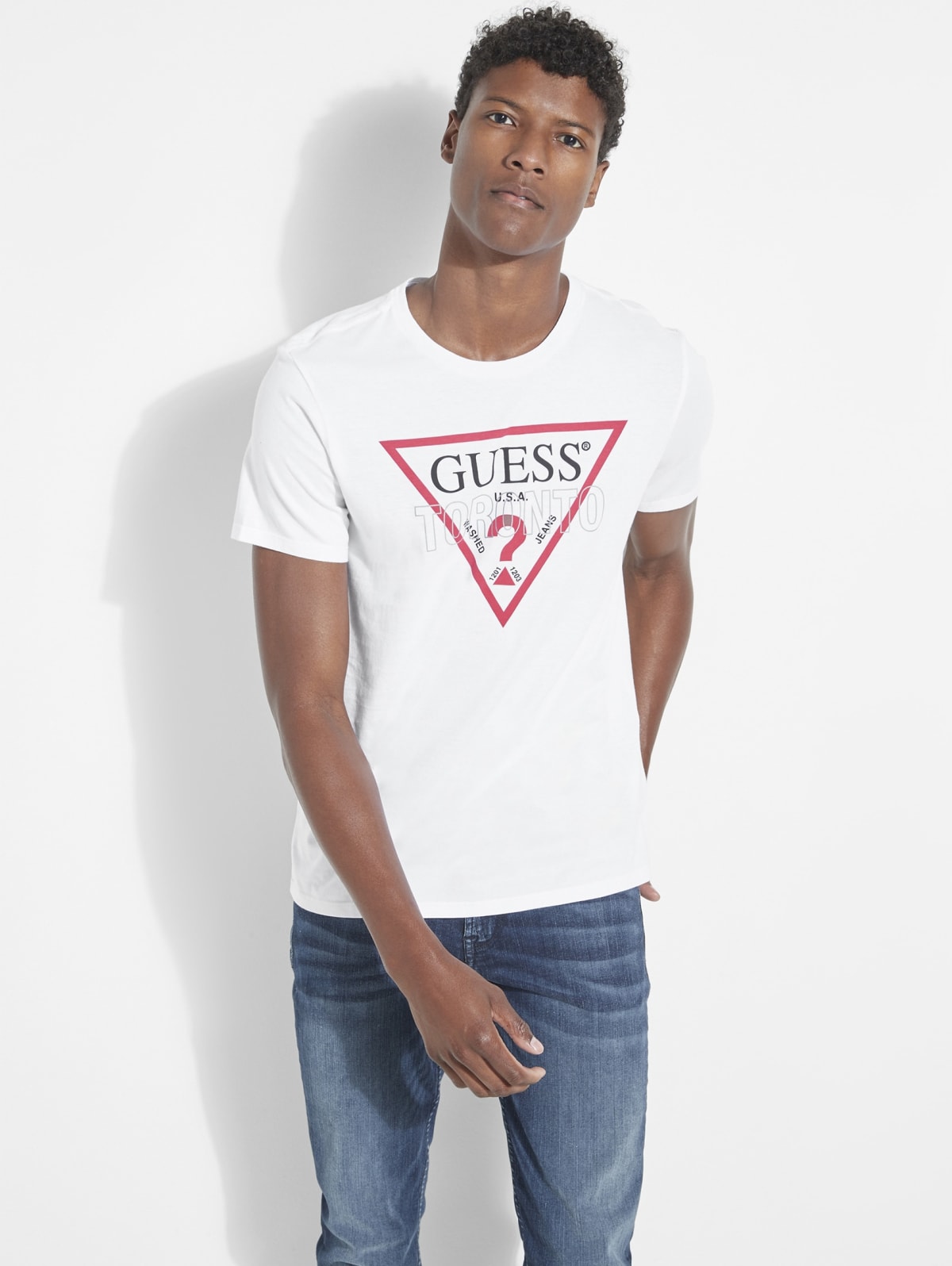 guess reflective t shirt